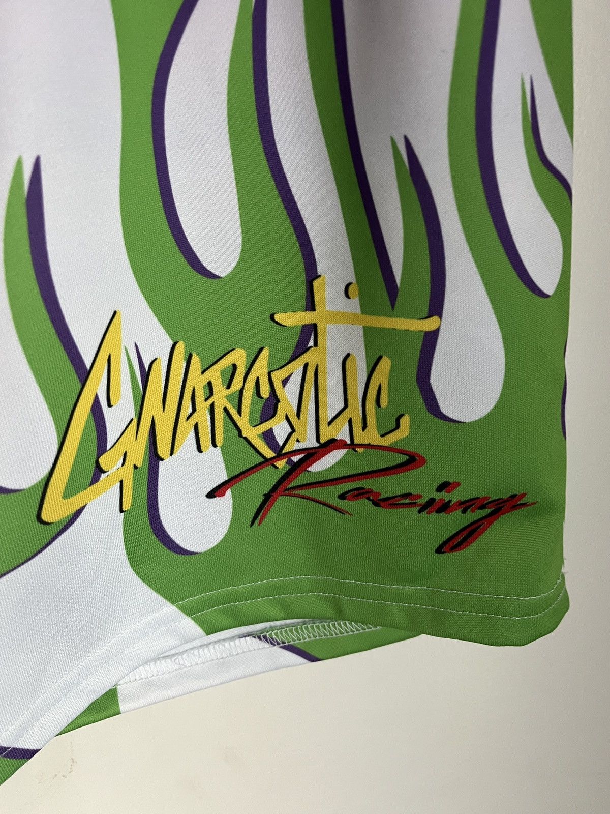 Gnarcotic Gnarcotic Racing Purple Green Flame Shorts Large Size US 34 / EU 50 - 2 Thumbnail