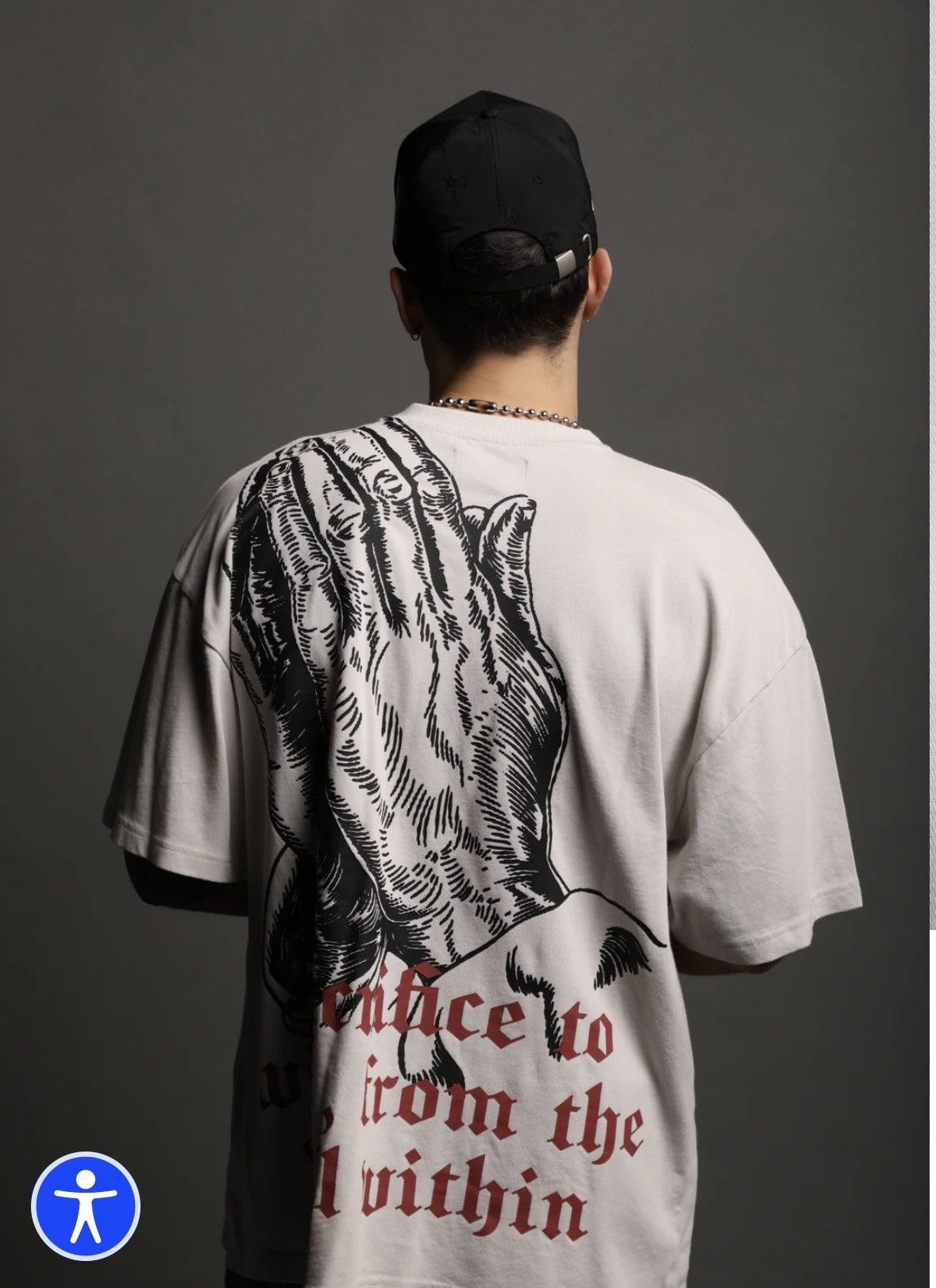 Darc Sport DARC SPORT X ” BODYBUILDING SAVED MY LIFE” PRAYING HANDS Size US XL / EU 56 / 4 - 3 Thumbnail