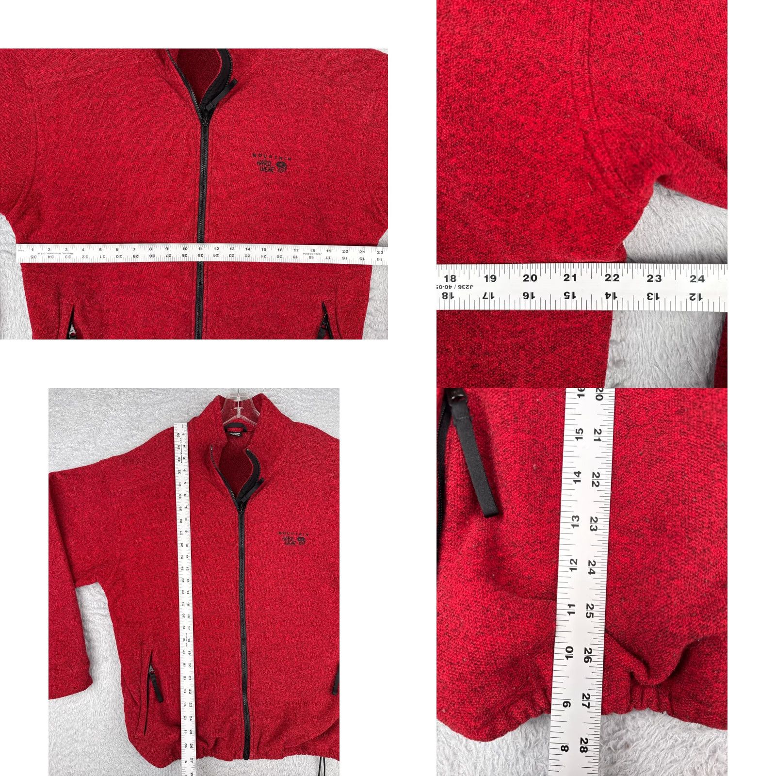 Mountain Hardwear Mountain Hardwear Jacket Mens Large Red Knit Shell Polyester Fleece Full Zip Size US L / EU 52-54 / 3 - 8 Thumbnail