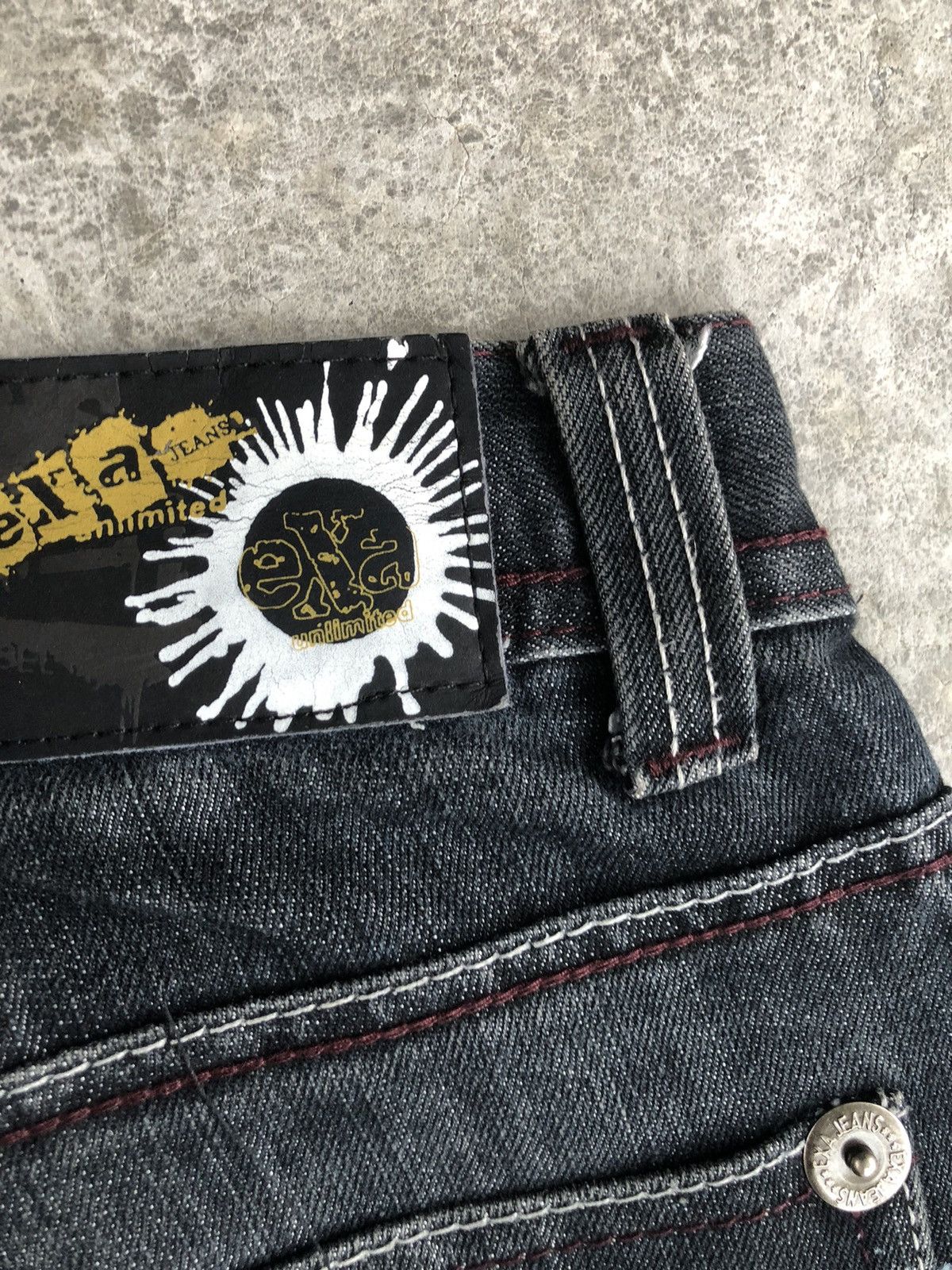 Japanese Brand Japanese Exa Embroidered Jeans baggy hip hop Size US 35 - 15 Thumbnail