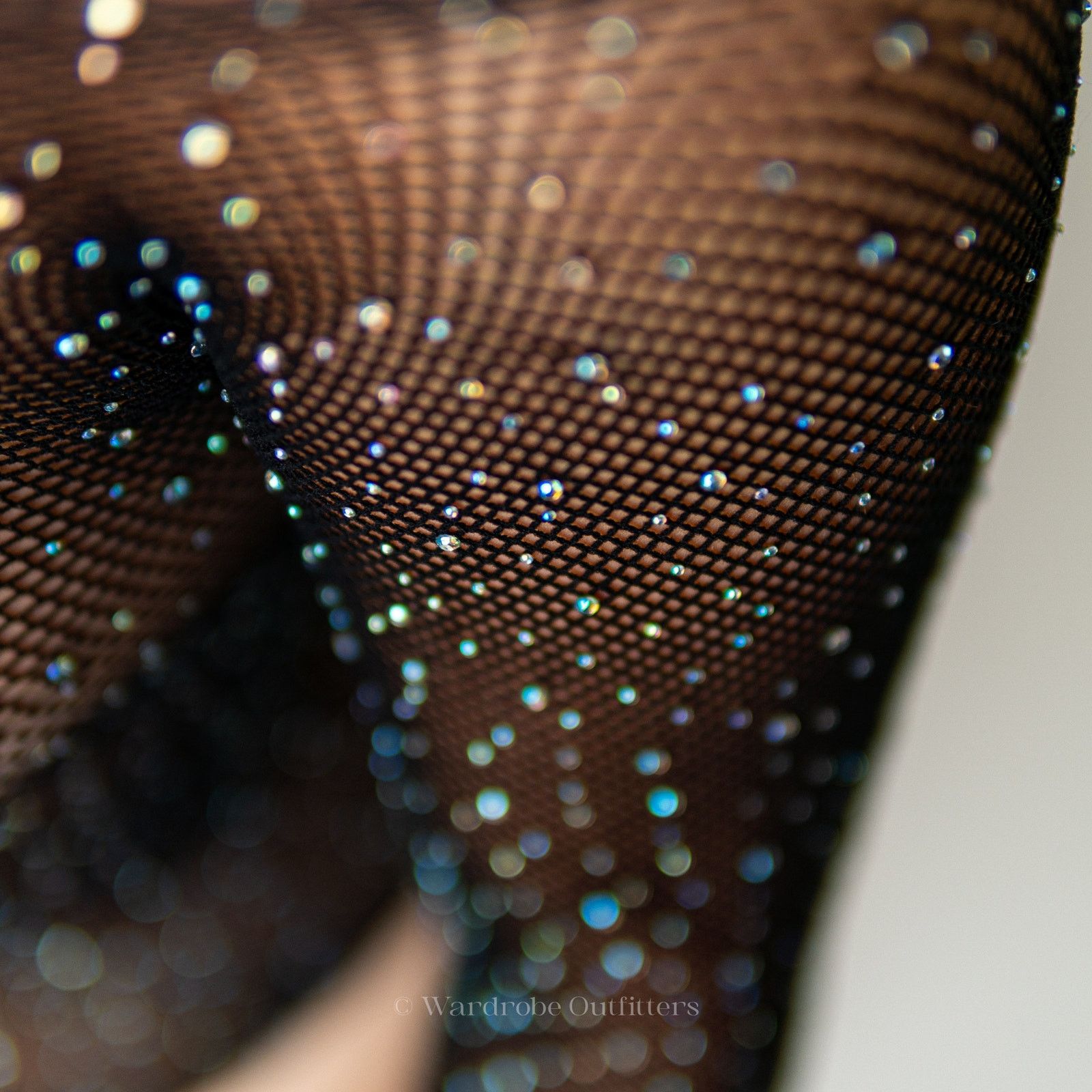 Designer Rhinestone Studded Sheer Mesh Fishnet Teddy Bodysuit Size ONE SIZE - 7 Thumbnail