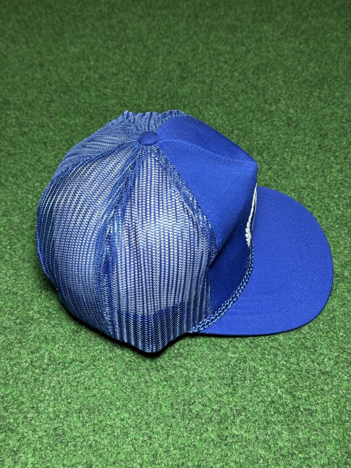 Yupong Blue Coral Mesh Trucker Hat Snapback 80s 90s Yupoong Retro Size ONE SIZE - 2 Thumbnail