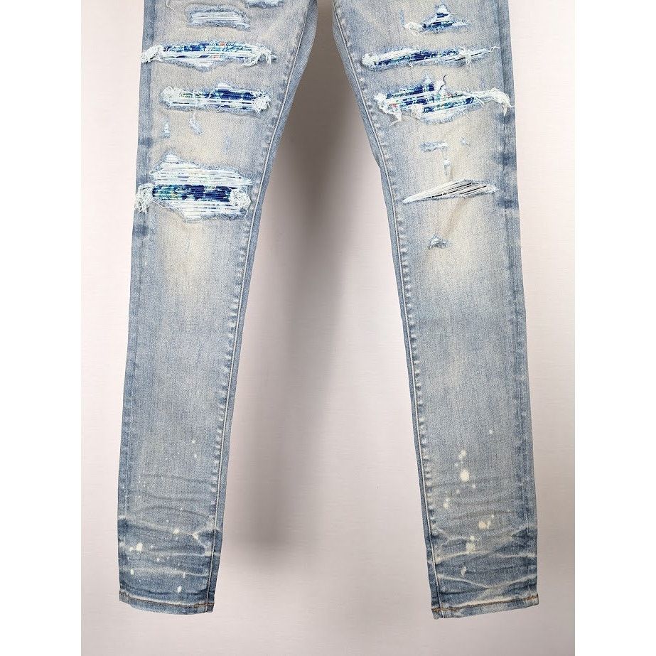 Amiri o1rshd1 Silk PJ Thrasher Jean in Clay Indigo Size US 32 / EU 48 - 4 Thumbnail