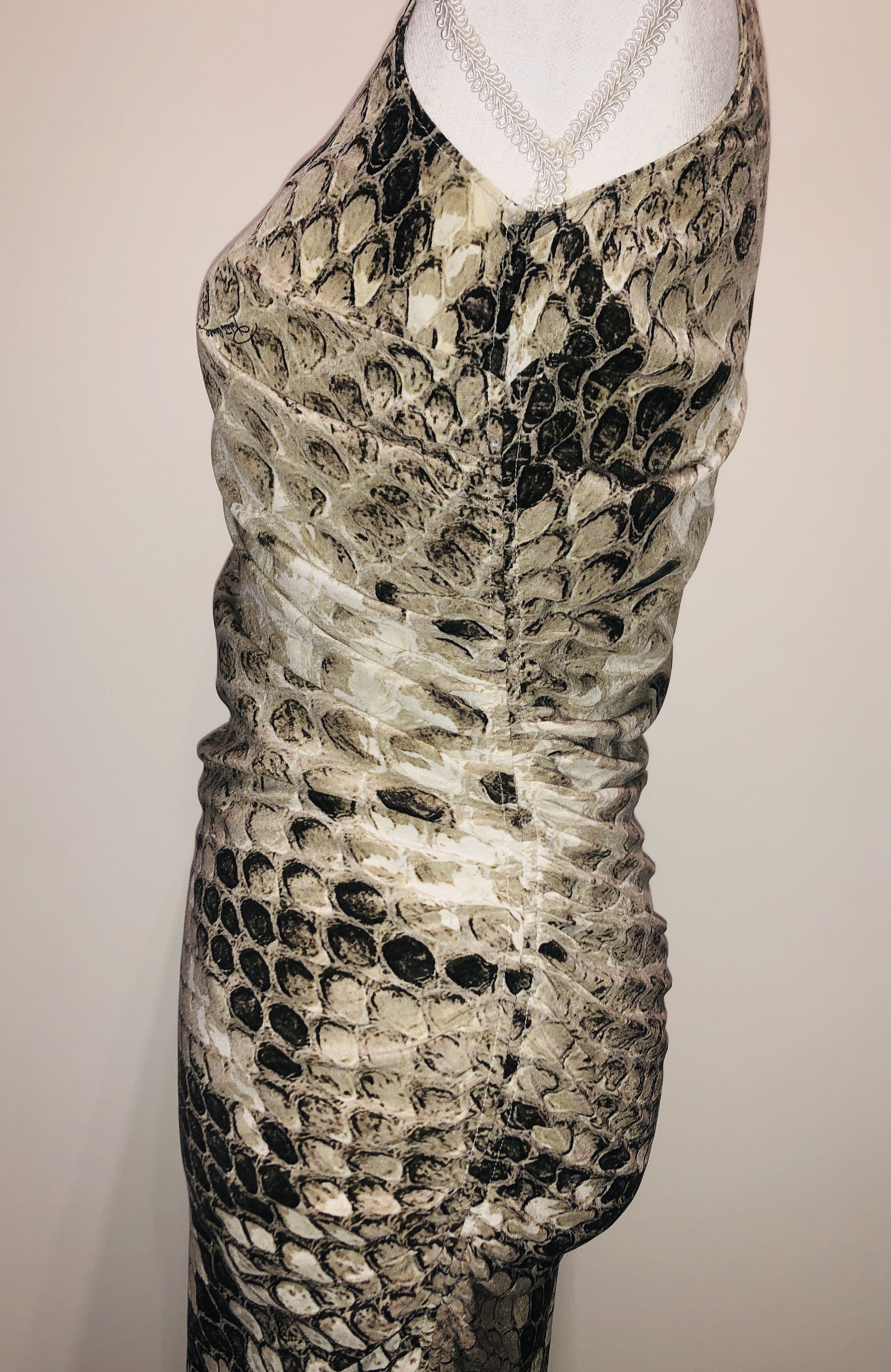Roberto Cavalli Phyton silk printed Dress Size S / US 4 / IT 40 - 3 Thumbnail