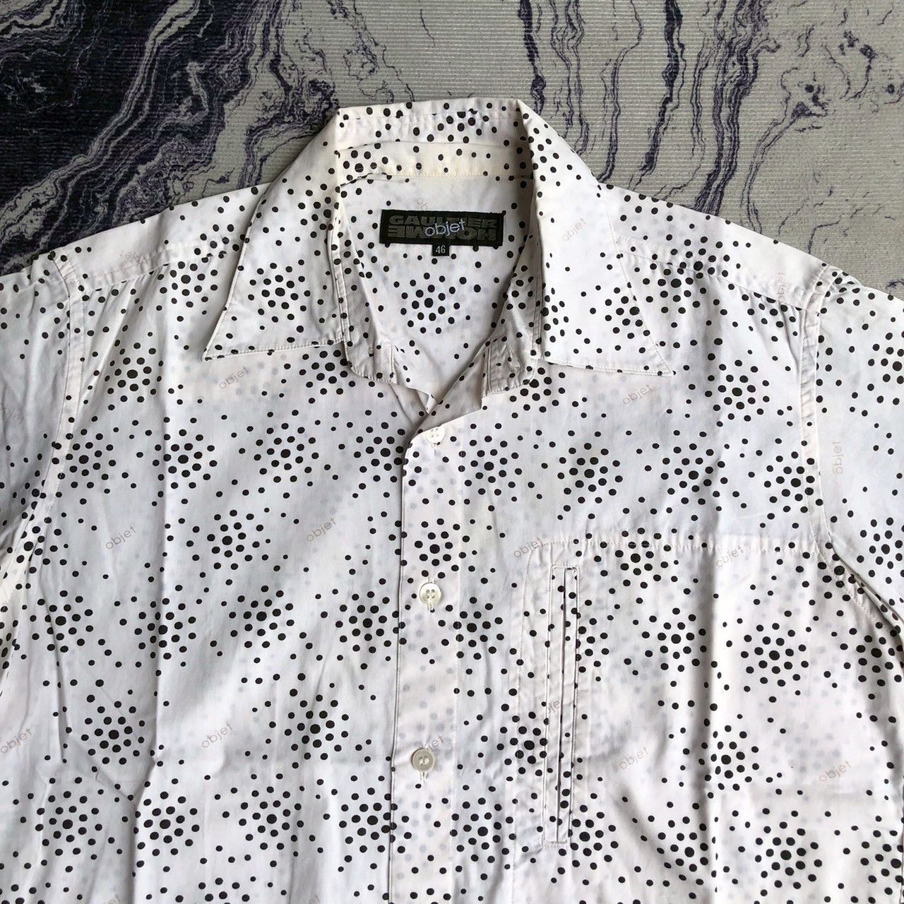 Jean Paul Gaultier Vintage Jean Paul Gaultier Dot Shirt Size US M / EU 48-50 / 2 - 3 Thumbnail