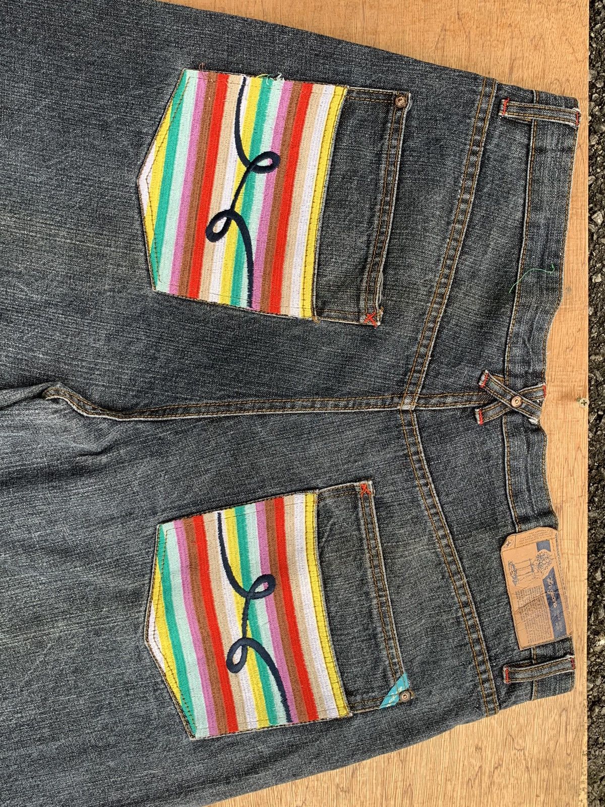 Vintage L.R.G Hip Hop Make Jeans Not War Baggy Denim Pants Size US 38 / EU 54 - 16 Thumbnail