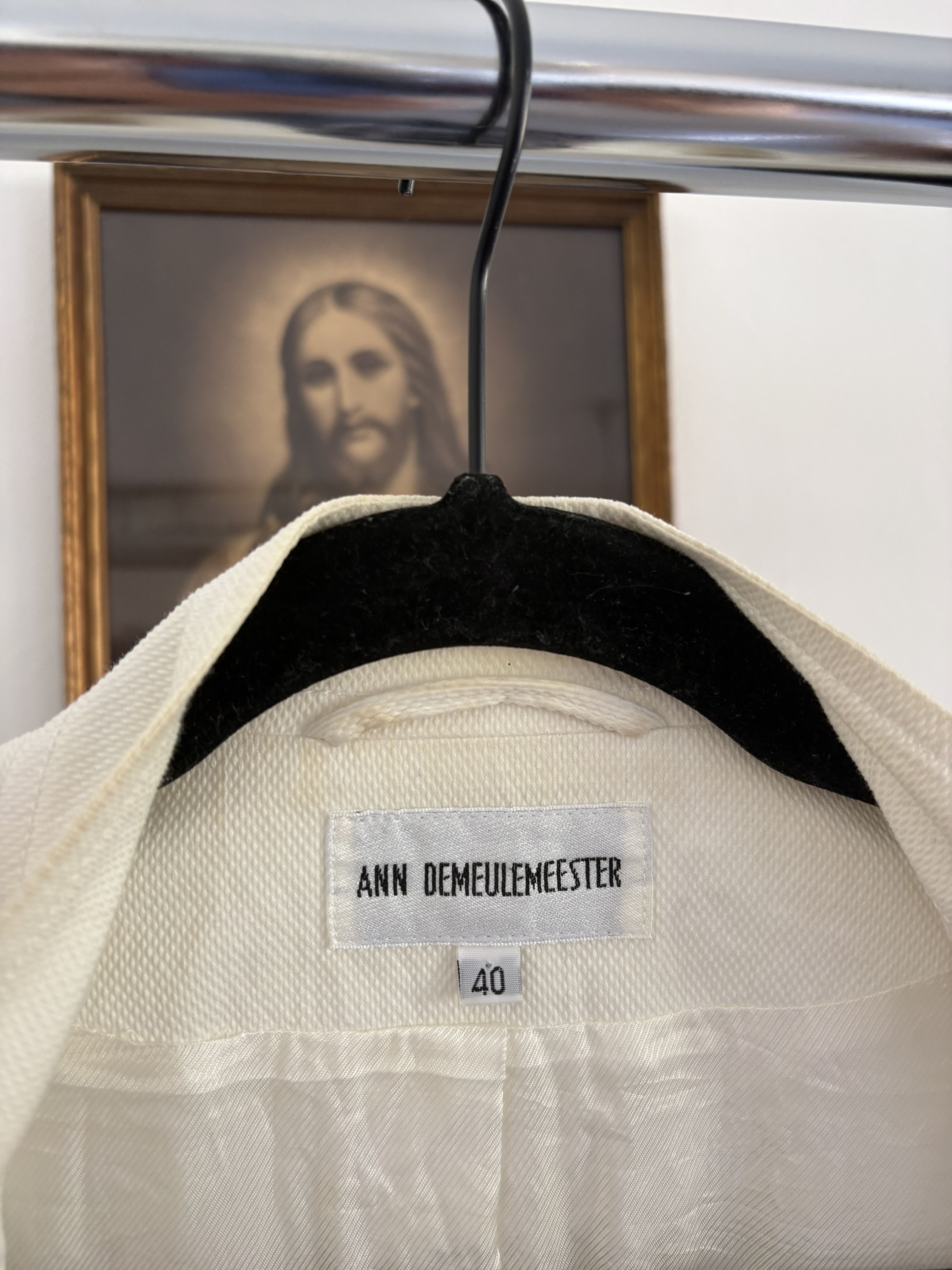 Ann Demeulemeester Twill Moto Jacket Size US S / EU 44-46 / 1 - 7 Thumbnail
