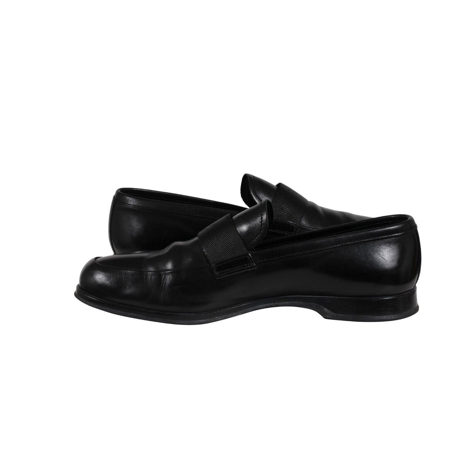 Prada Loafers Black Leather Sport Rubber Sole - 02254 Size US 8.5 / EU 41-42 - 9 Thumbnail