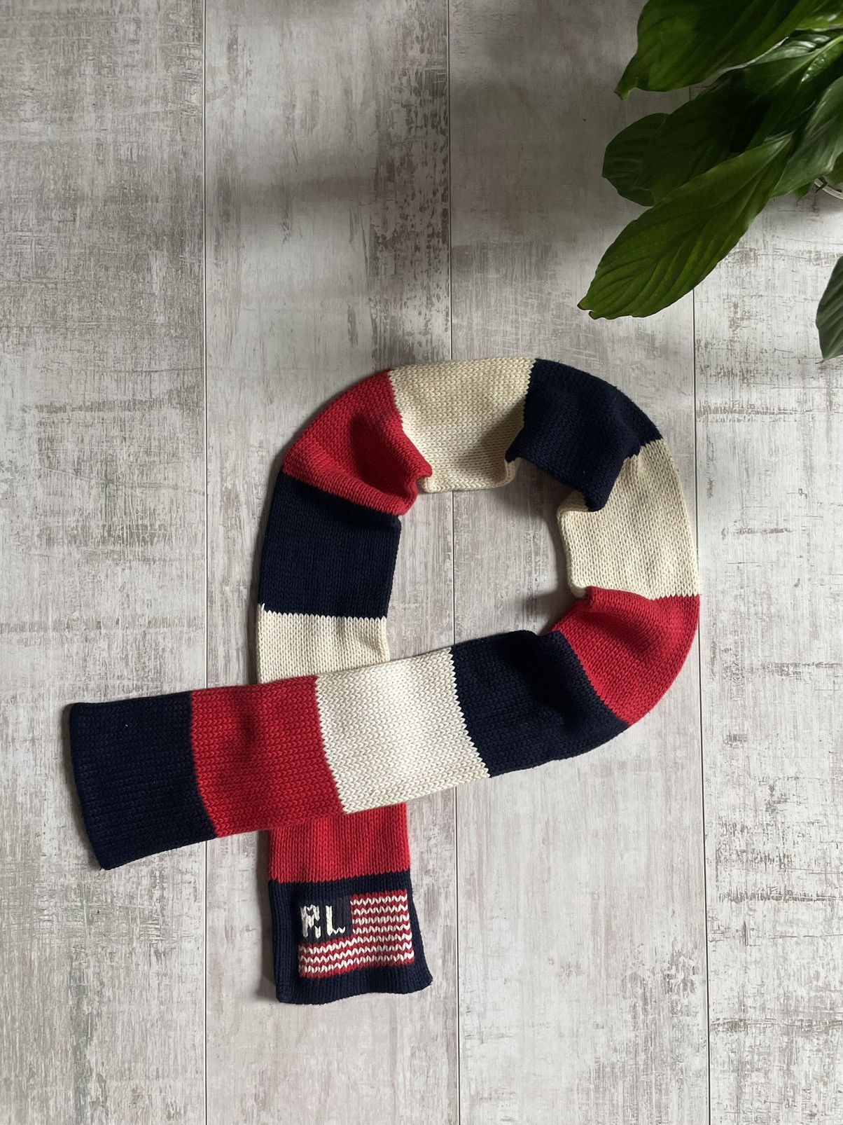 Polo Ralph Lauren × Ralph Lauren × Vintage 🇺🇸Vintage Ralph Lauren Scarf USA Flag Size ONE SIZE - 1 Thumbnail