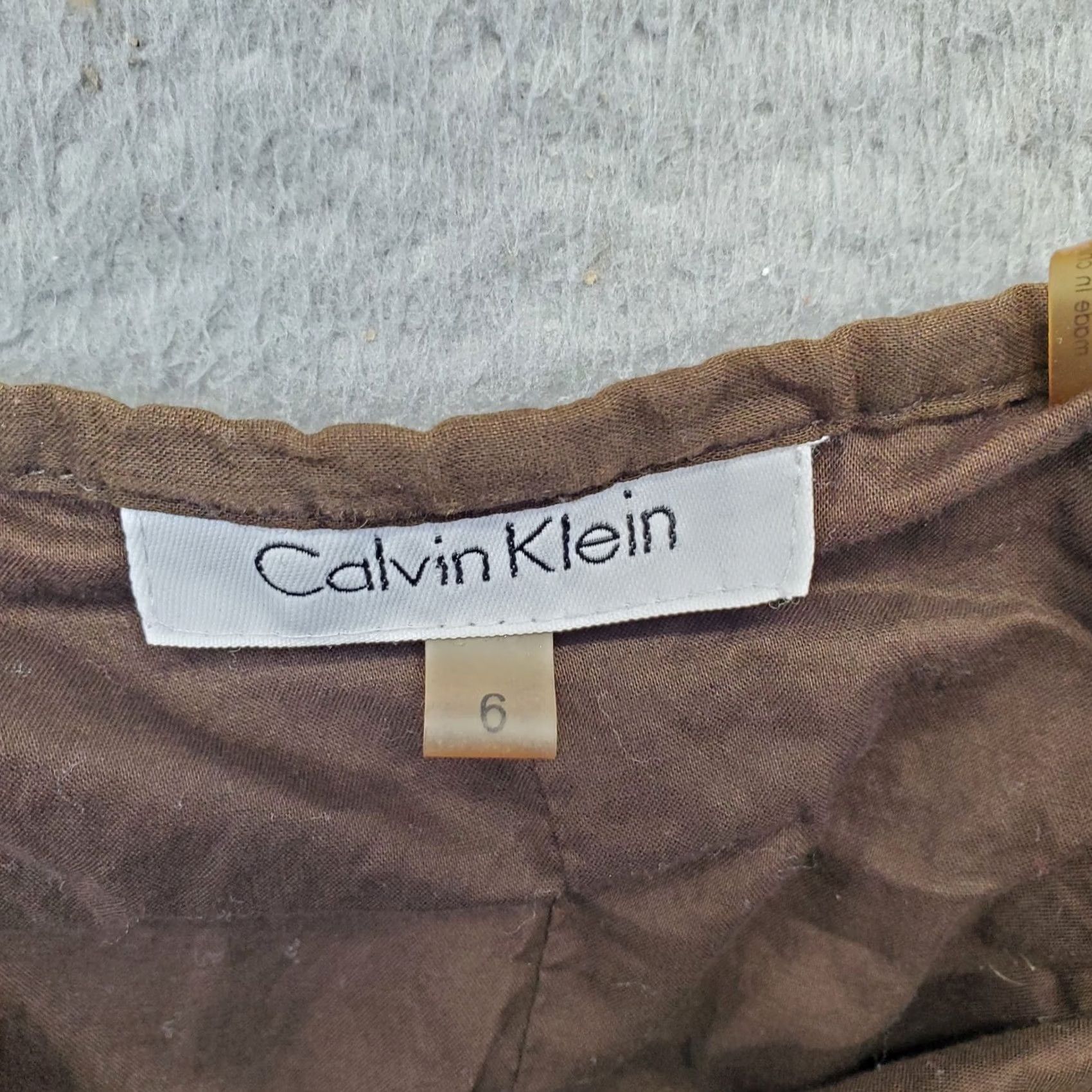 Calvin Klein Calvin Klein Women Size 6 A-Line Midi Skirt Multicolor Vertical Striped Side Zip Size 28" / US 6 / IT 42 - 5 Thumbnail