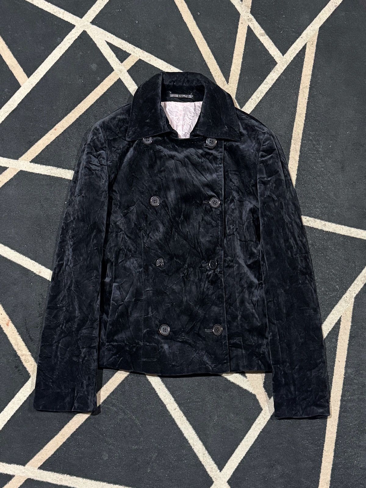 Yohji Yamamoto Yohji Yamamoto Double Breast Peacoat Velvet Jacket Size M / US 6-8 / IT 42-44 - 1 Thumbnail