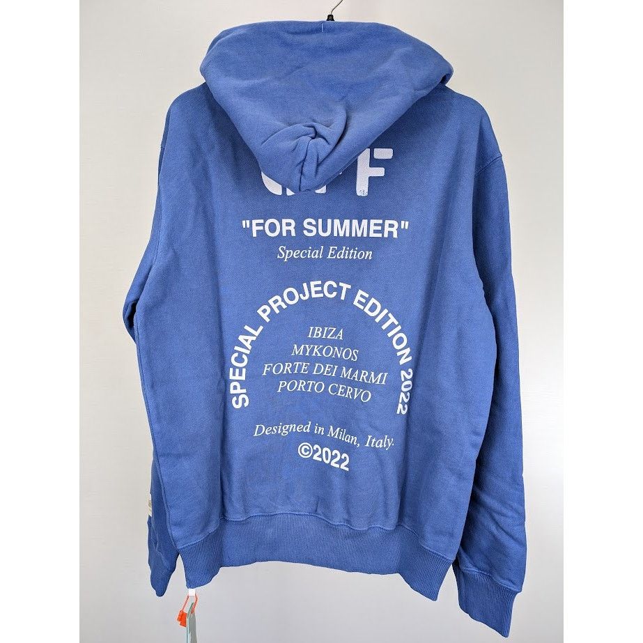 Off-White o1rshd1 SMR- Ibiza Hoodie in Blue White Size US M / EU 48-50 / 2 - 15 Thumbnail