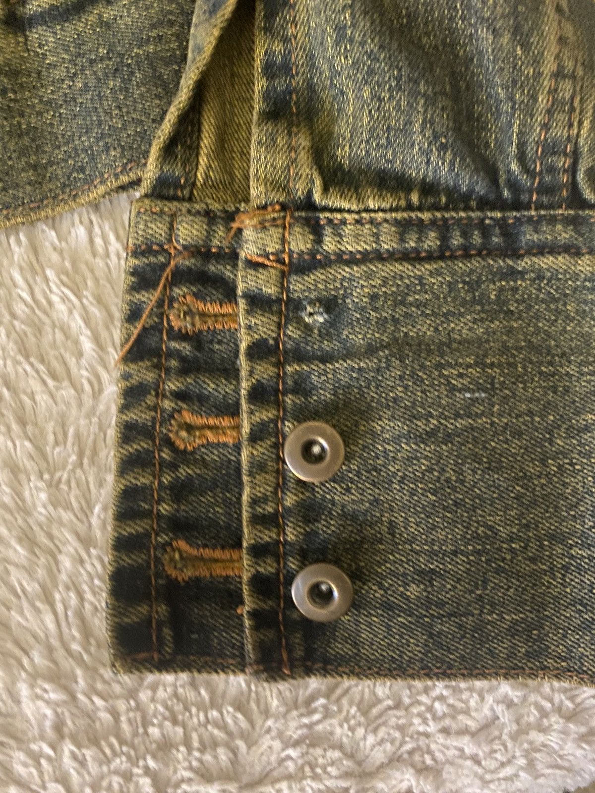 If Six Was Nine Led Rechwe Pierced Collar Denim Jacket Size US M / EU 48-50 / 2 - 3 Thumbnail