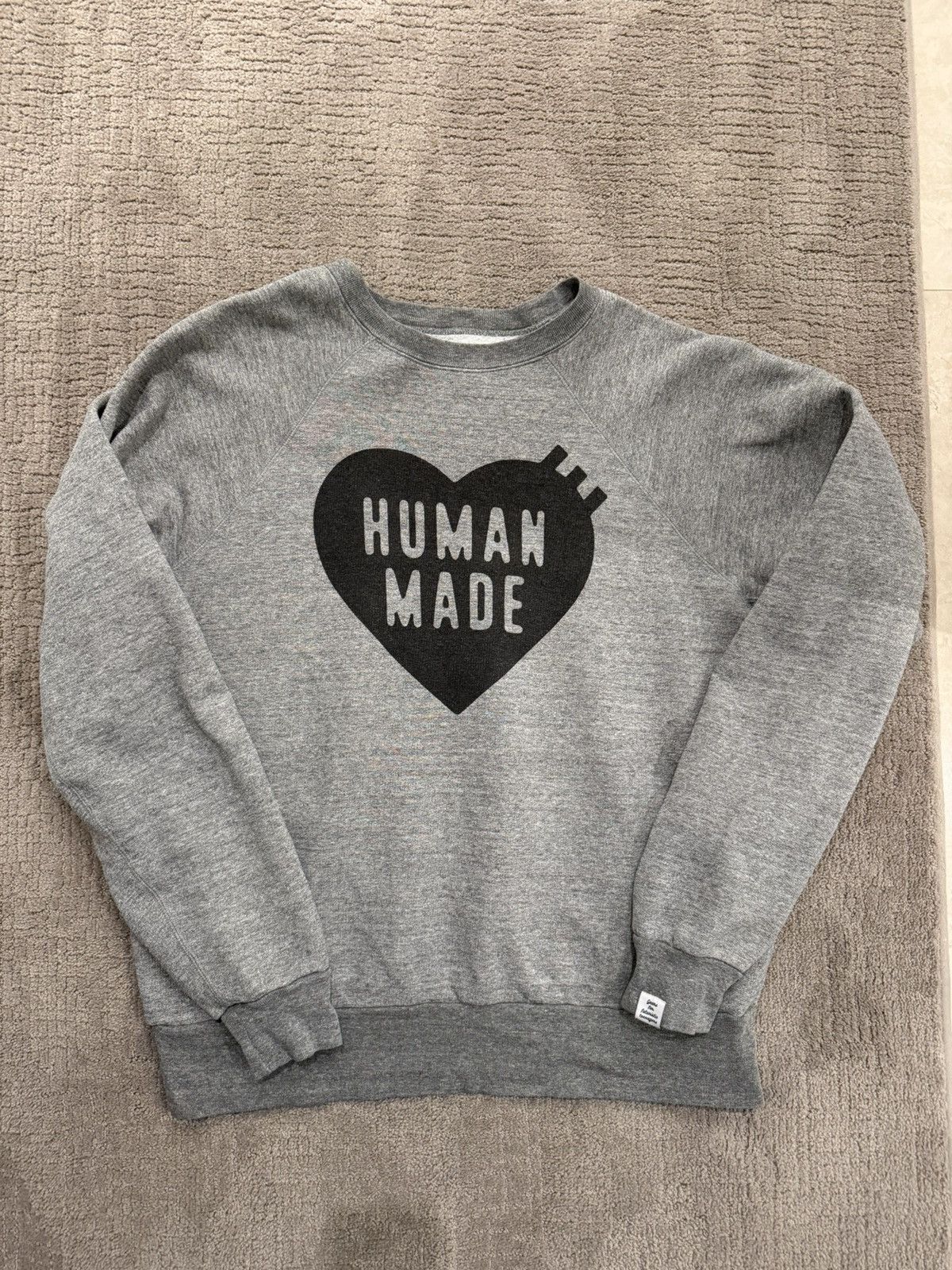 Human Made Heart Crewneck Sweatshirt - Gray Size US L / EU 52-54 / 3 - 1 Thumbnail