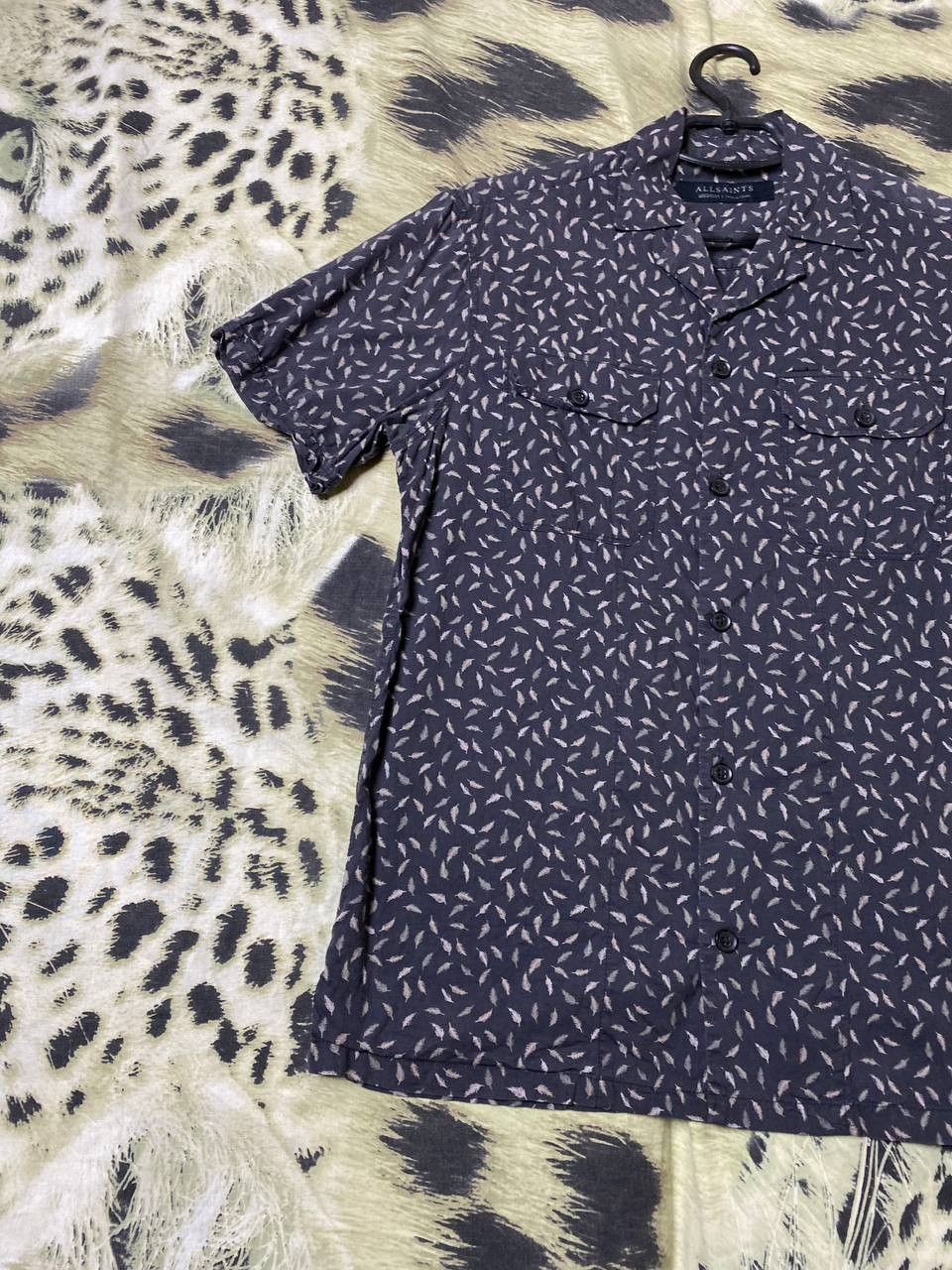Allsaints × Vintage AllSaints Short Sleeve Abstract Print Button Up Down Shirt Size US M / EU 48-50 / 2 - 13 Thumbnail