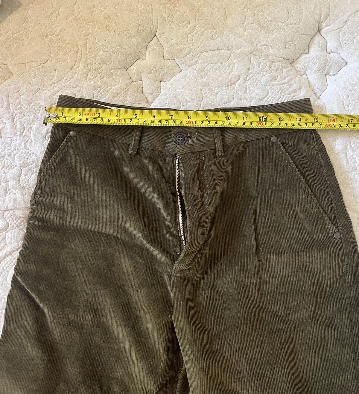 Fortela ➕ fortela khaki green cropped corduroy pants Italian Size US 30 / EU 46 - 6 Thumbnail