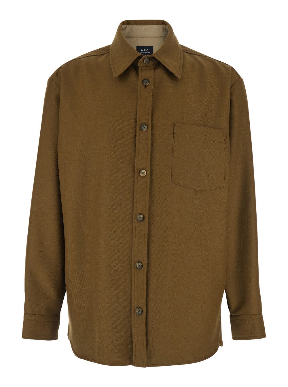 A.P.C. Brown Jacket with Classic Collar and Button Cuffs in Wool Blend Men Size US M / EU 48-50 / 2 - 1 Thumbnail