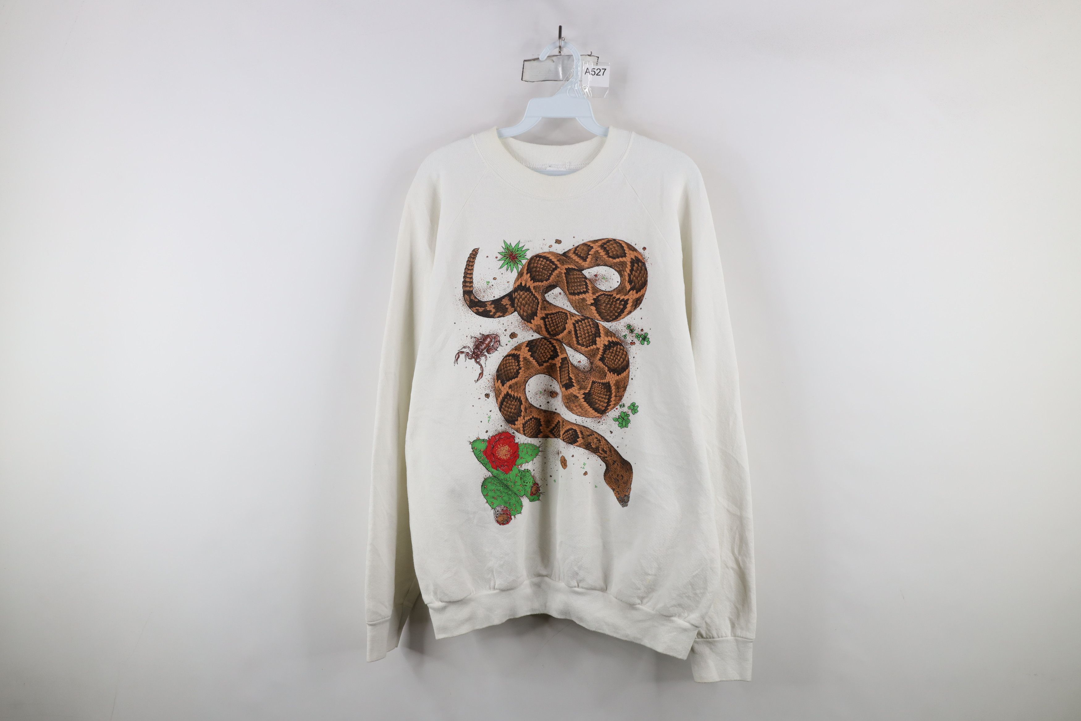 Vintage Vintage 90s Streetwear Scorpion Rattlesnake Sweatshirt USA Size US XL / EU 56 / 4 - 1 Thumbnail