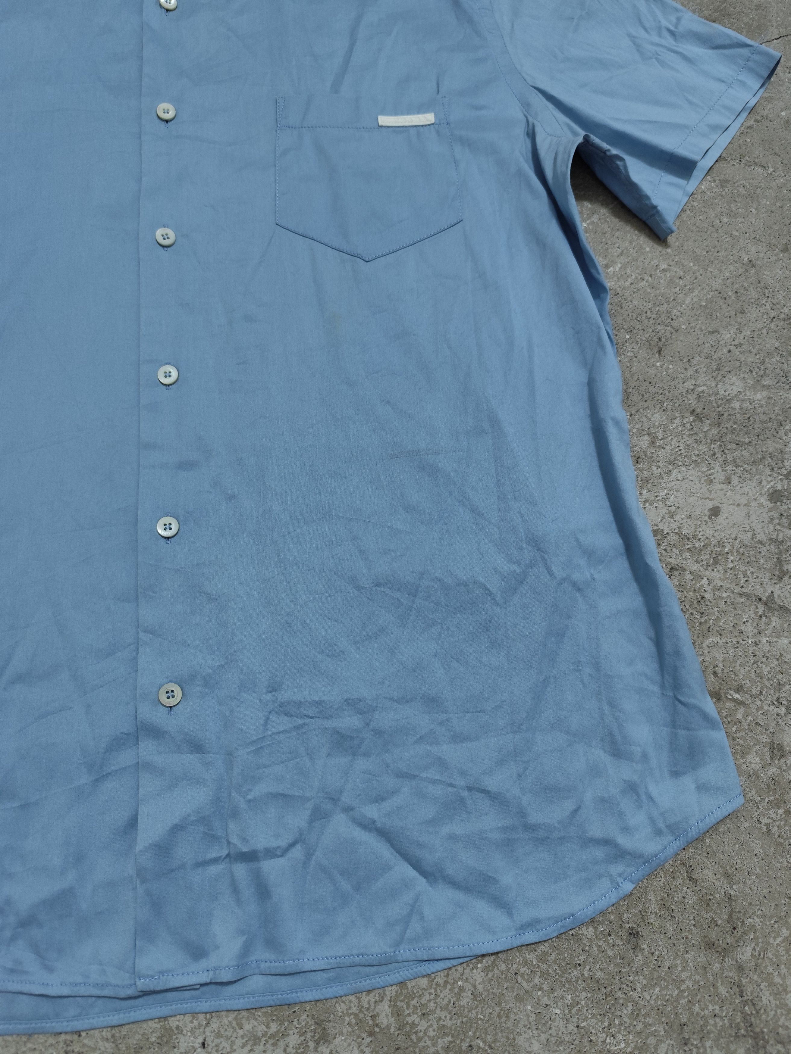 Prada Vintage prada white tab buttons up polo Size US XL / EU 56 / 4 - 6 Thumbnail