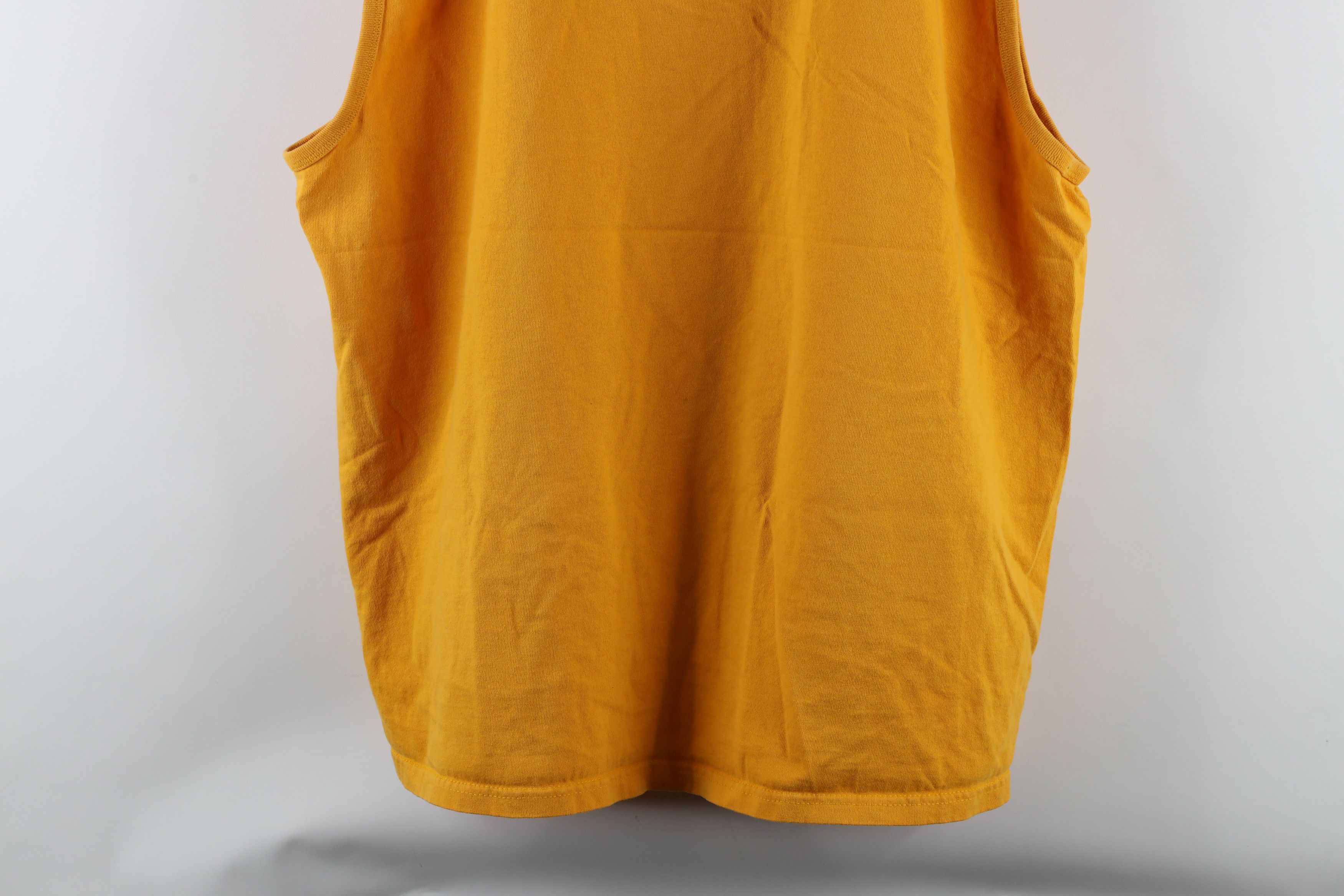 Vintage Vintage 90s Streetwear Sleeveless Muscle T-Shirt Yellow Size US XXL / EU 58 / 5 - 3 Thumbnail