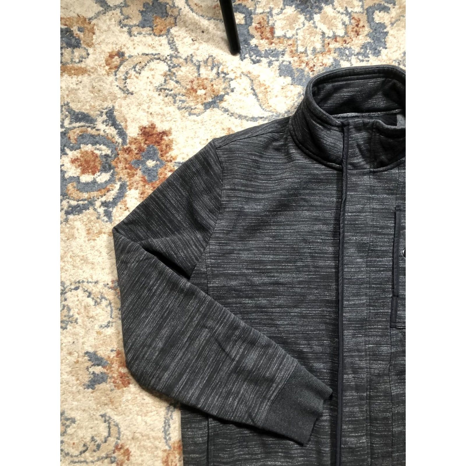 Banana Republic Banana Republic Jacket Mens L Gray Mock Neck Full Zip Knit Casual Sweater Size US L / EU 52-54 / 3 - 3 Thumbnail