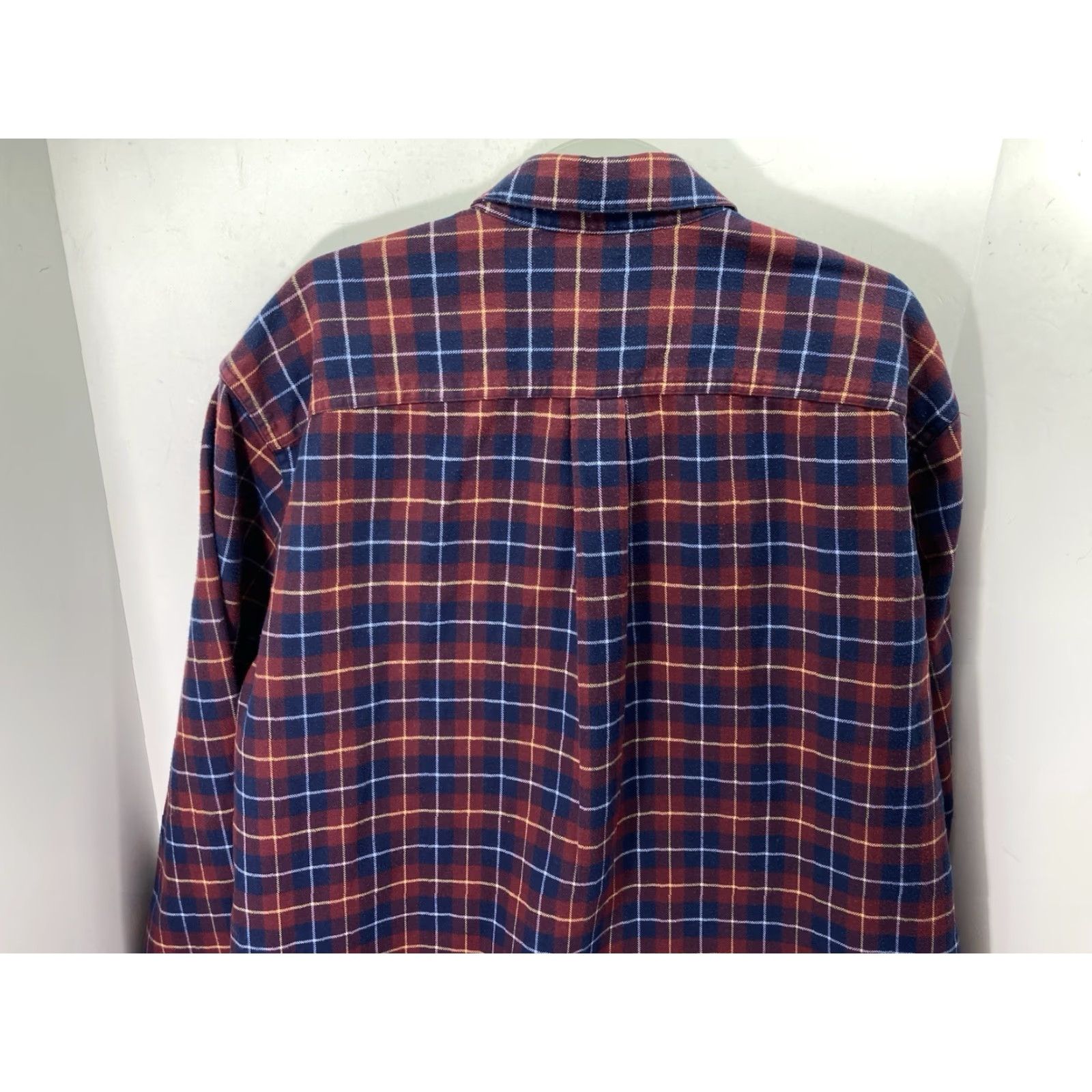 Vintage LL Bean Flannel Shirt Men XL Tall Blue Plaid Button Long Sleeve Cotton Shirt Size US XL / EU 56 / 4 - 6 Thumbnail