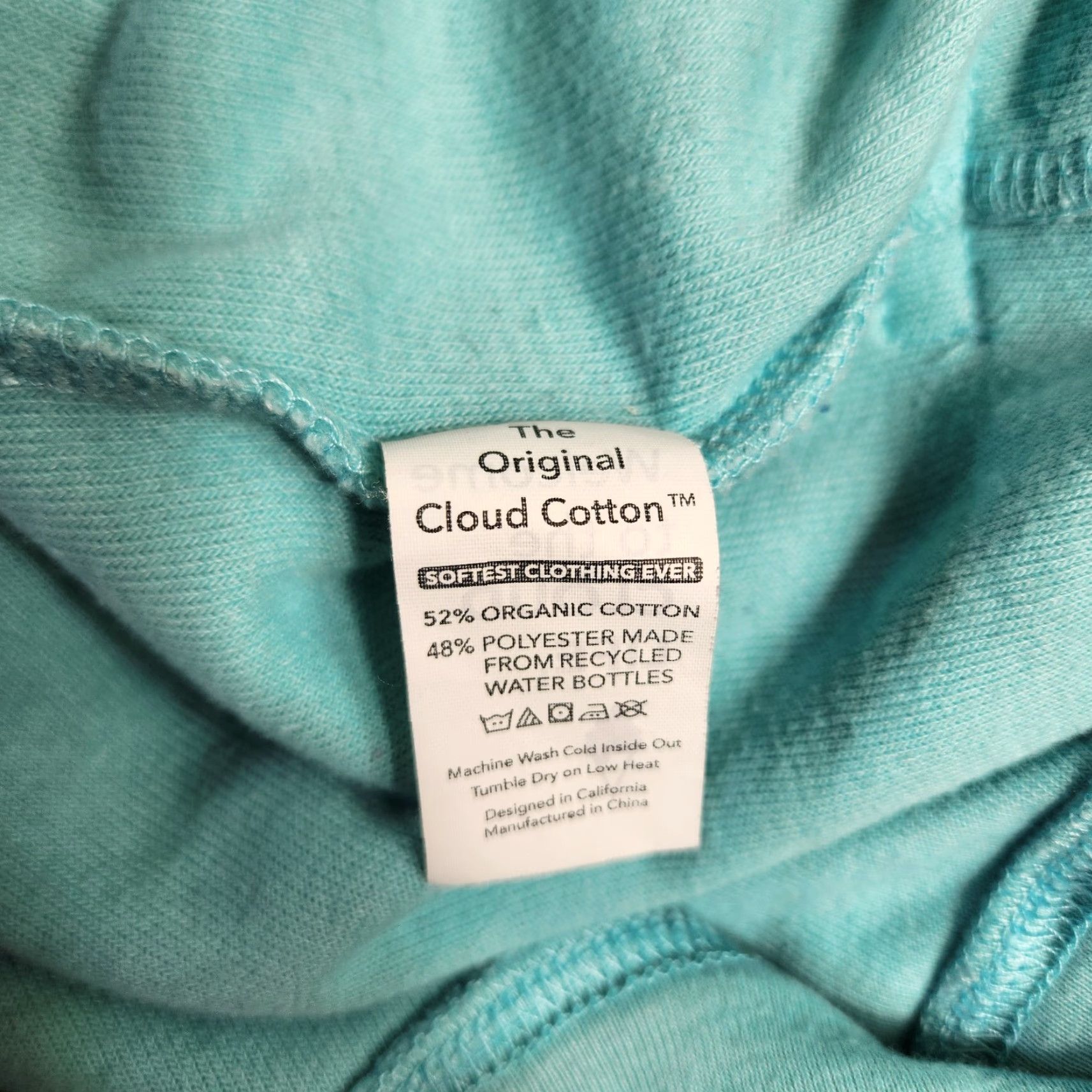 Vintage Soft Serve Womens Hoodie |L| Aquamarine Cloud Cotton Pullover Sweatshirt Pullover Hoodie with Pockets - Fall Winter Spring Casual Beach USA Womens Size L / US 10 / IT 46 - 7 Thumbnail