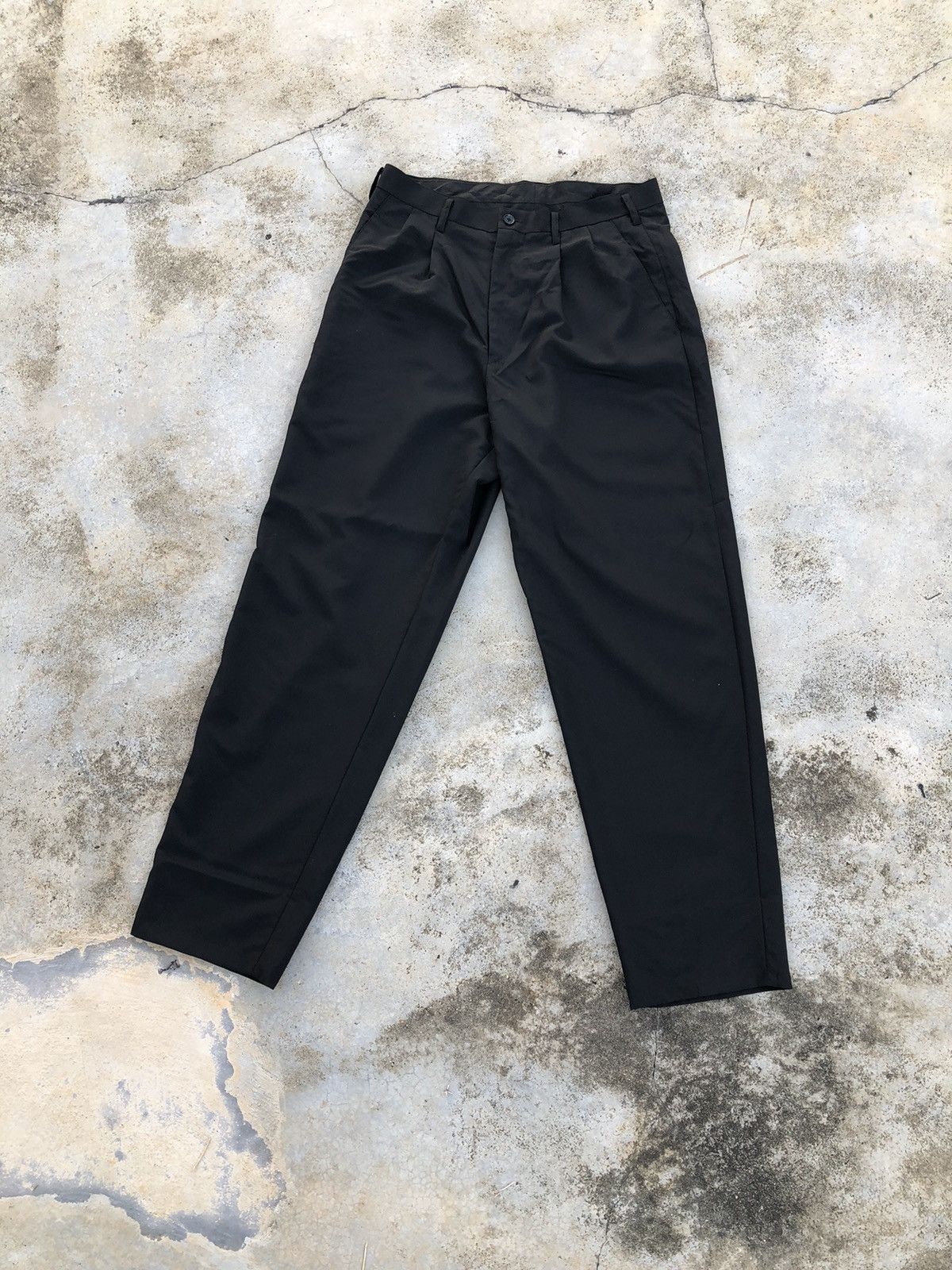 Yohji 20AW Left And Right Check Pants