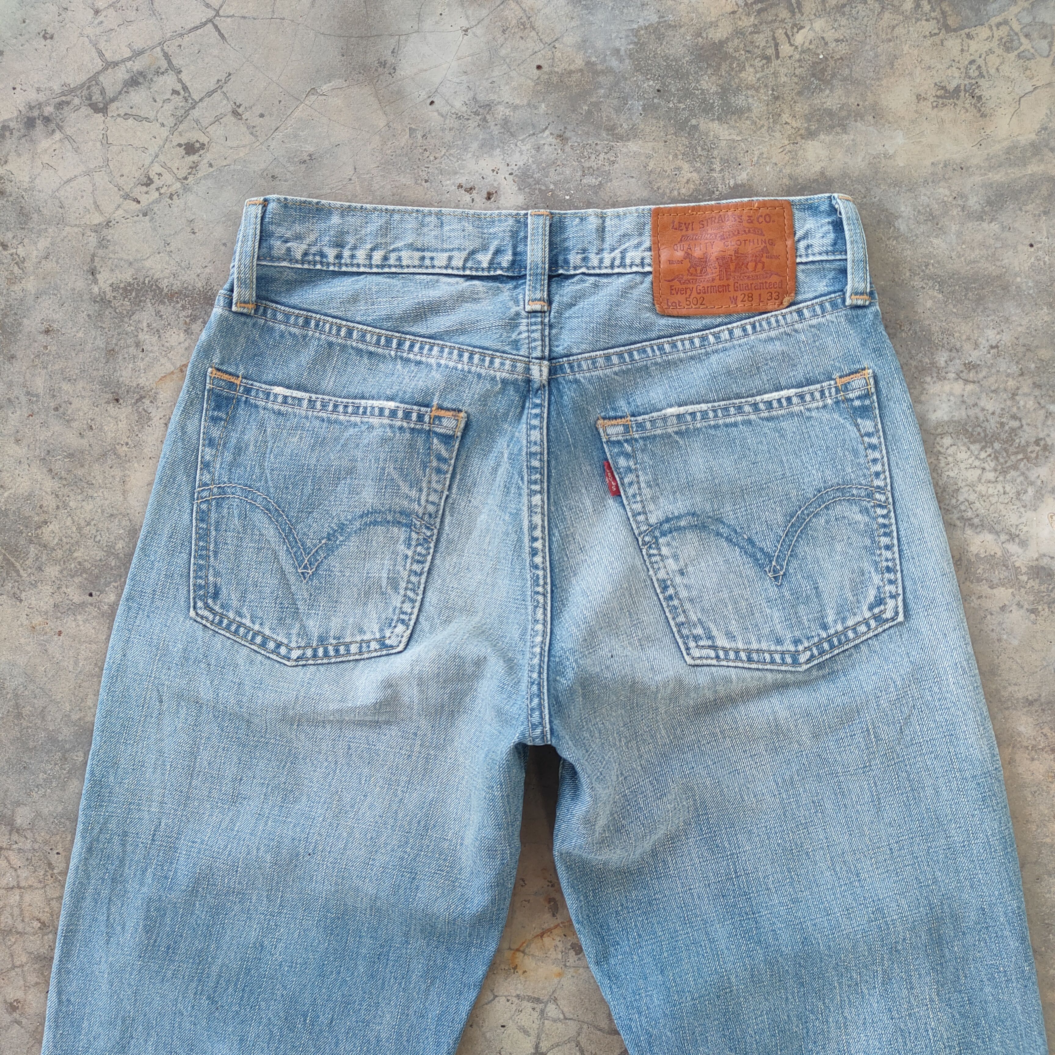 Levi's Vintage Clothing # LEVIS 502 VINTAGE FADED RIPPED JEANS DENIM PANTS Size US 30 / EU 46 - 10 Thumbnail