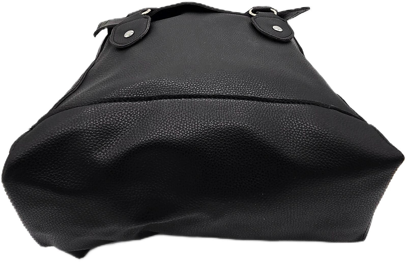 Other Black Faux Leather Backpack Size ONE SIZE - 6 Thumbnail