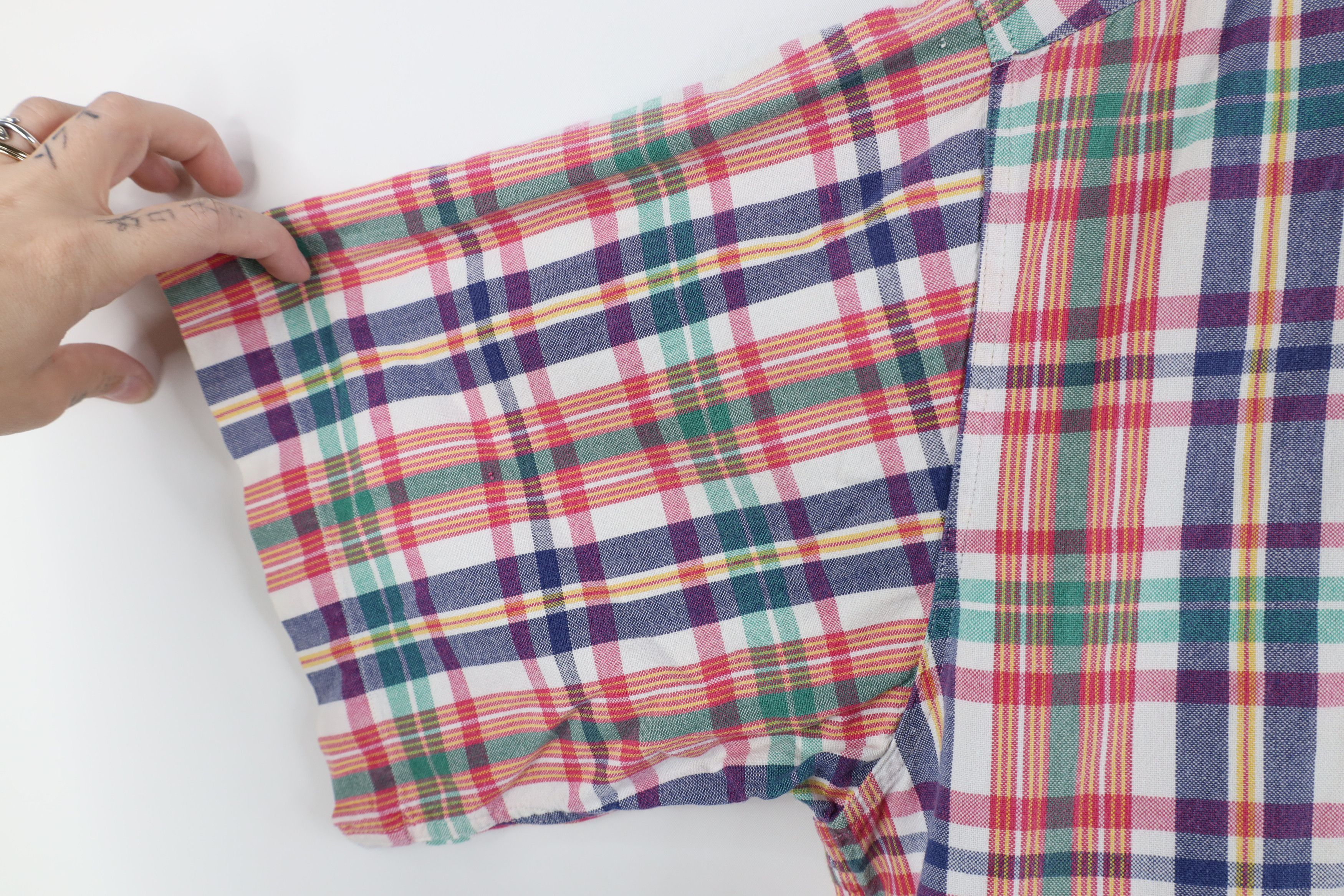 Vintage Vintage 90s Streetwear Plaid Short Sleeve Button Down Shirt Size US L / EU 52-54 / 3 - 6 Thumbnail