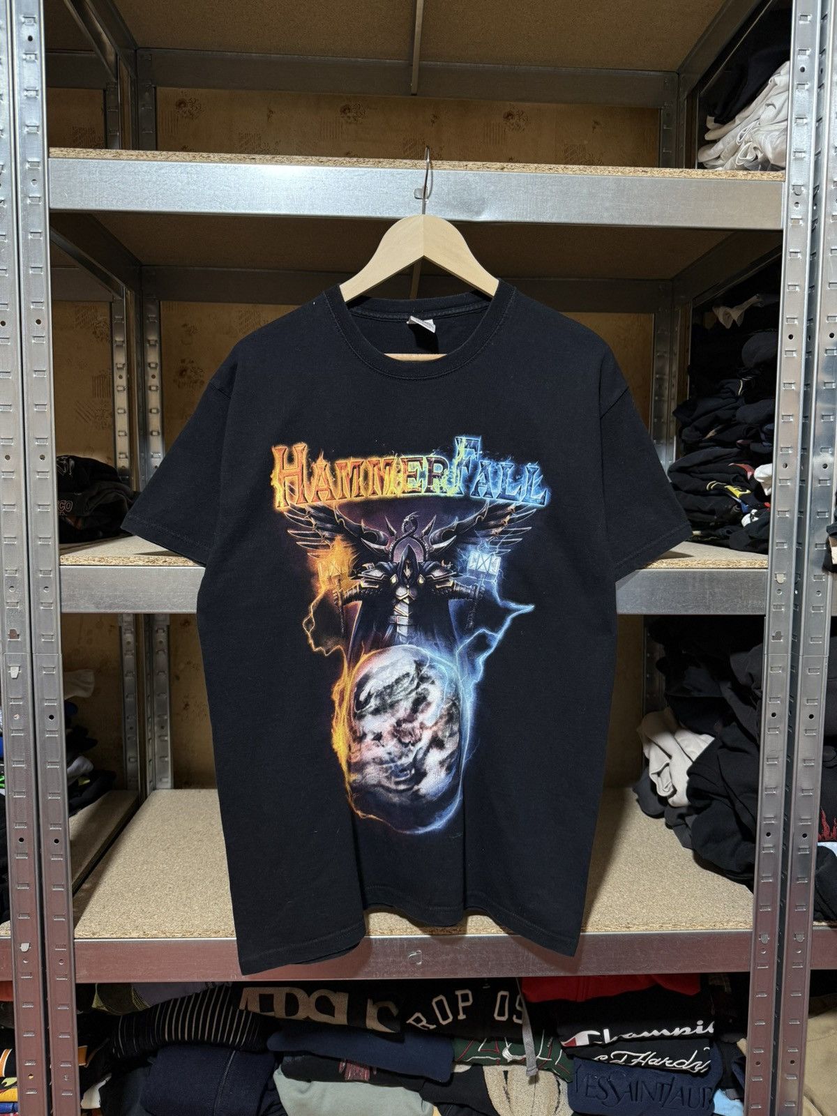 Band Tees × Vintage Vintage HammerFall European Tour 2009 Rock Band T-Shirt Size US L / EU 52-54 / 3 - 1 Thumbnail