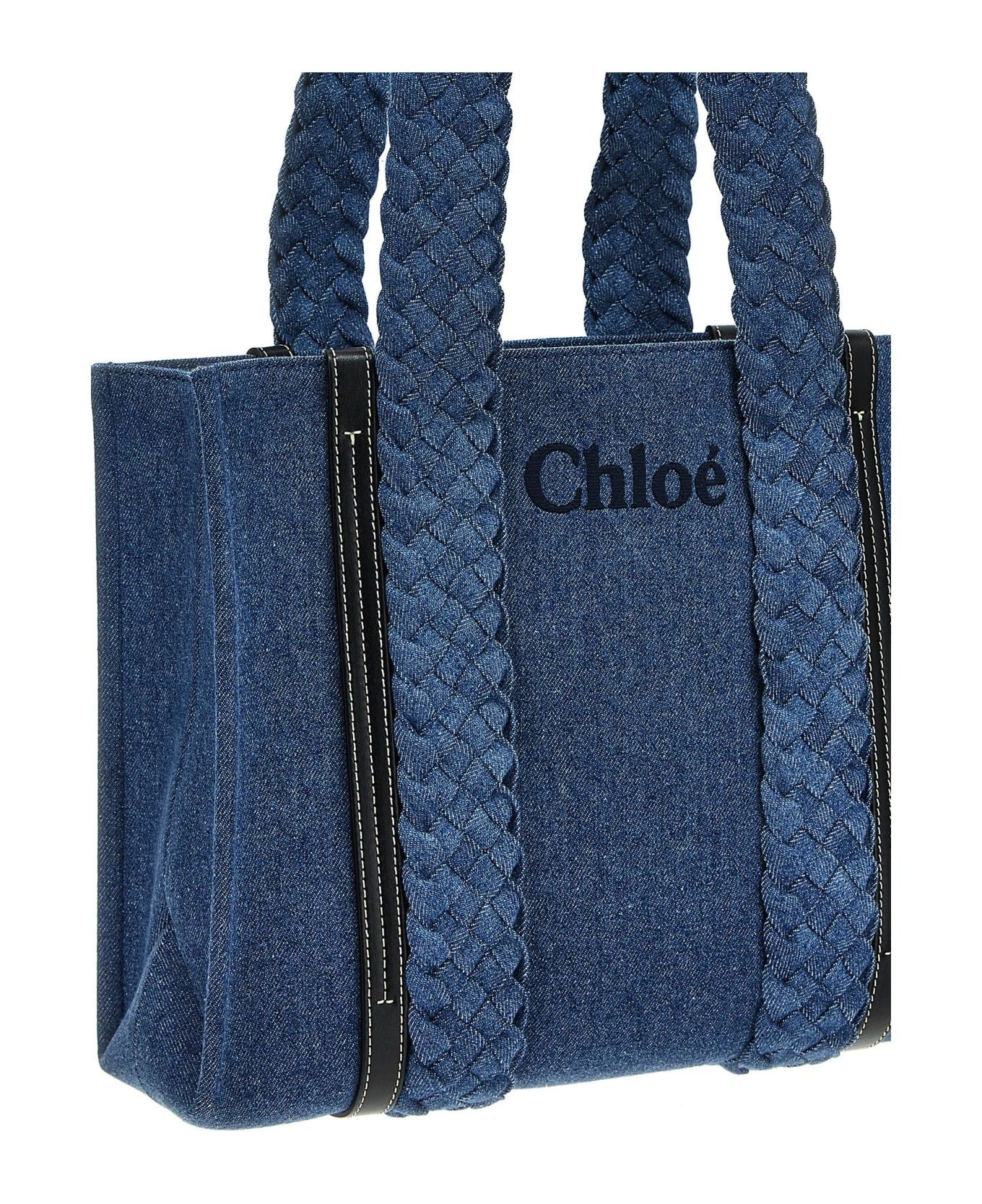Chloe o1loc1c10425 Size: OS / Woody Medium Bag in Denim Size ONE SIZE - 3 Thumbnail