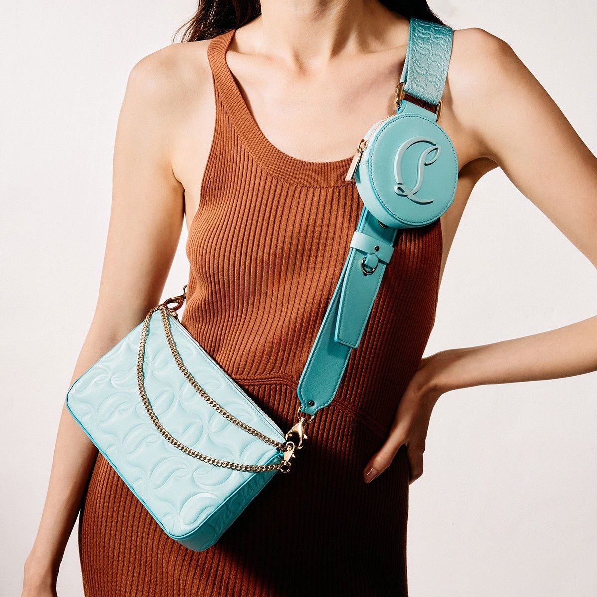 Christian Louboutin o1s1wg110225 Size: OS /Loubila Crossbody Bag in Blue Size ONE SIZE - 6 Thumbnail