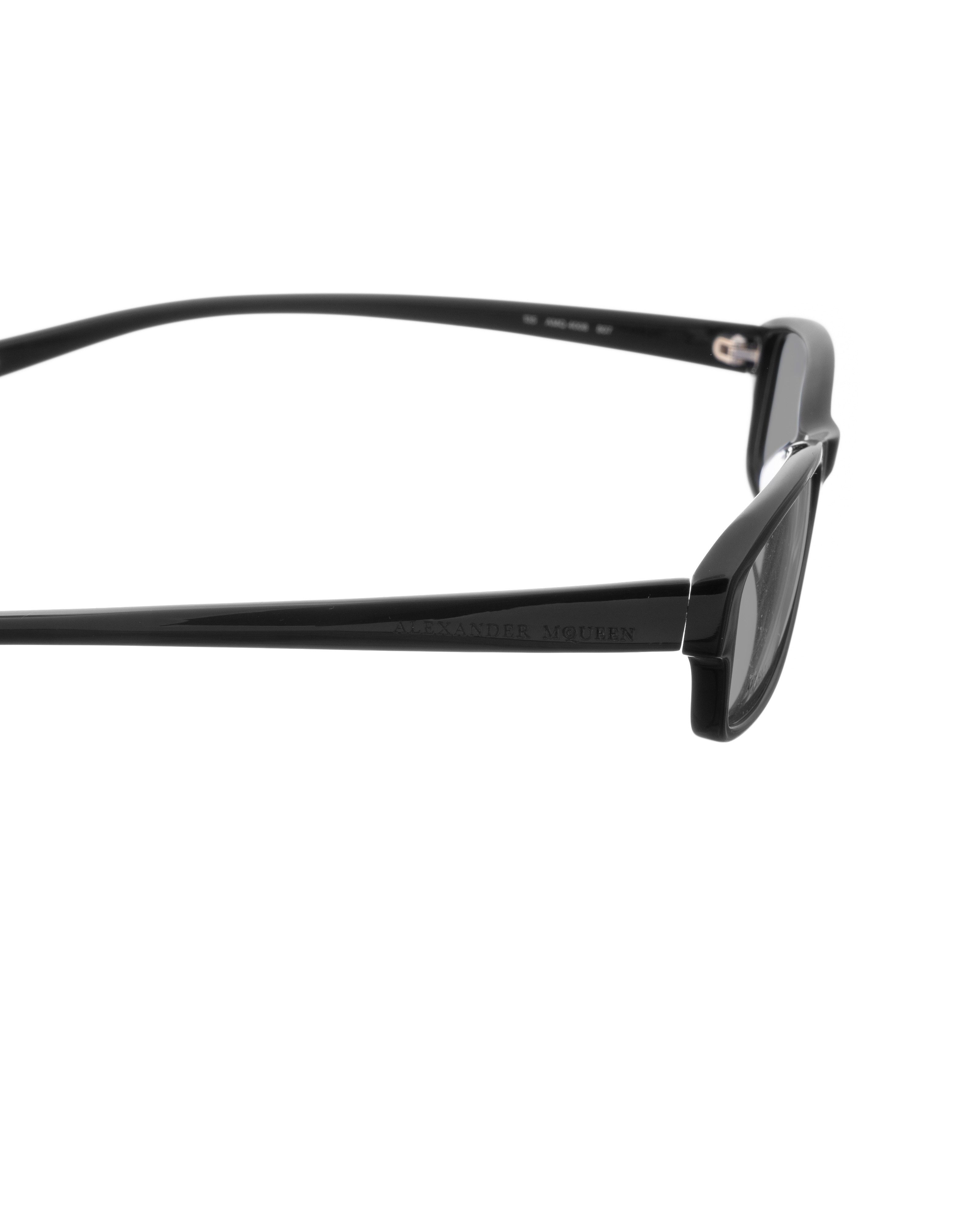 Alexander McQueen Alexander McQueen '90s Black Classic Rectangle Sunglasses Size ONE SIZE - 3 Thumbnail