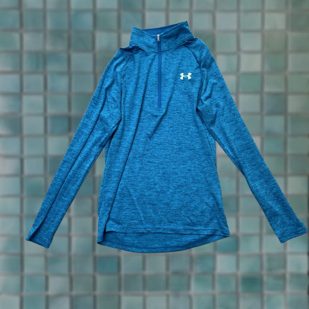 Under Armour Under Armour Womens XS Blue Heathered Tech Half Zip Performance Top Size XS / US 0-2 / IT 36-38 - 1 Thumbnail