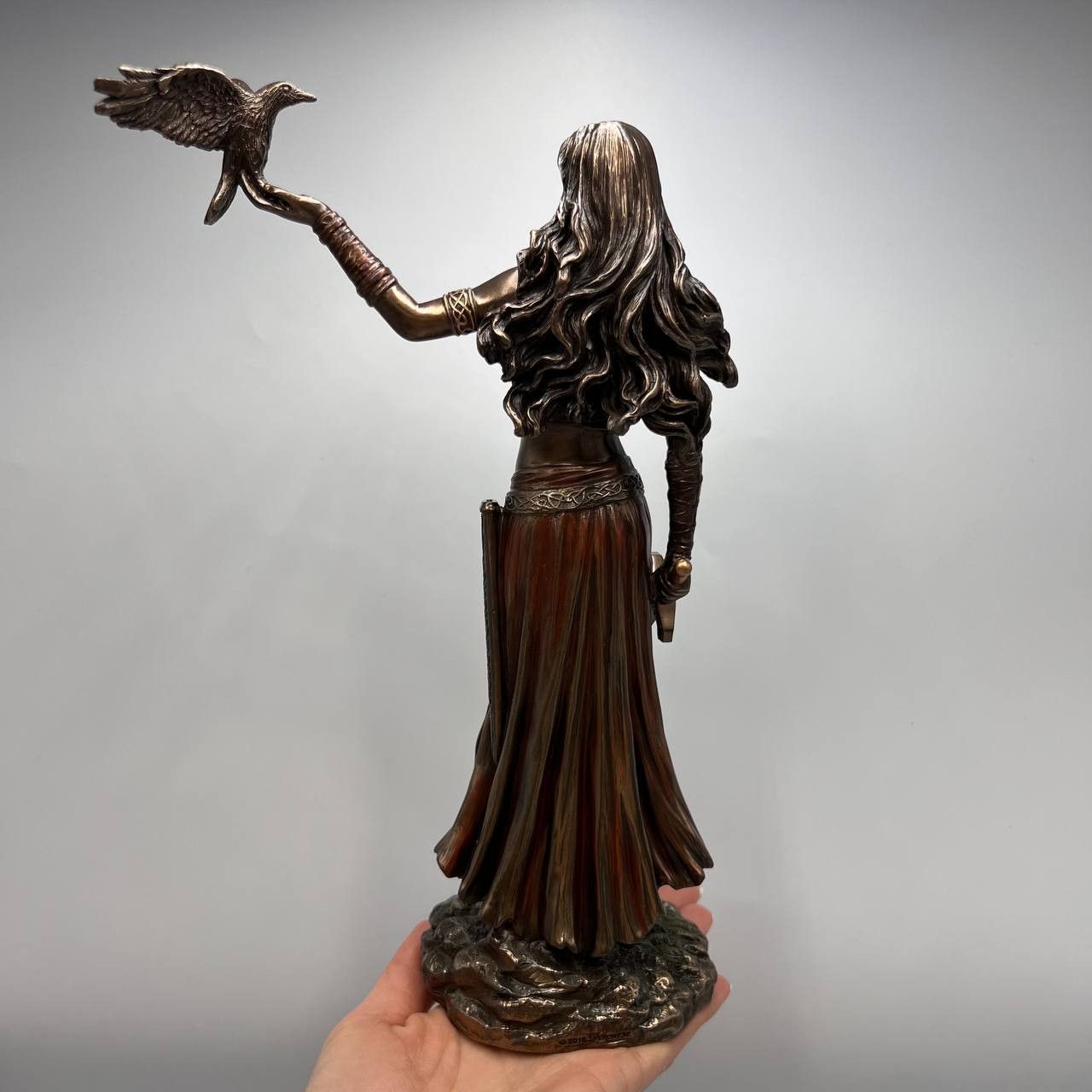 Vintage Morrigan Goddess of Birth War Statue Figure Polystone Bronze Size ONE SIZE - 2 Thumbnail