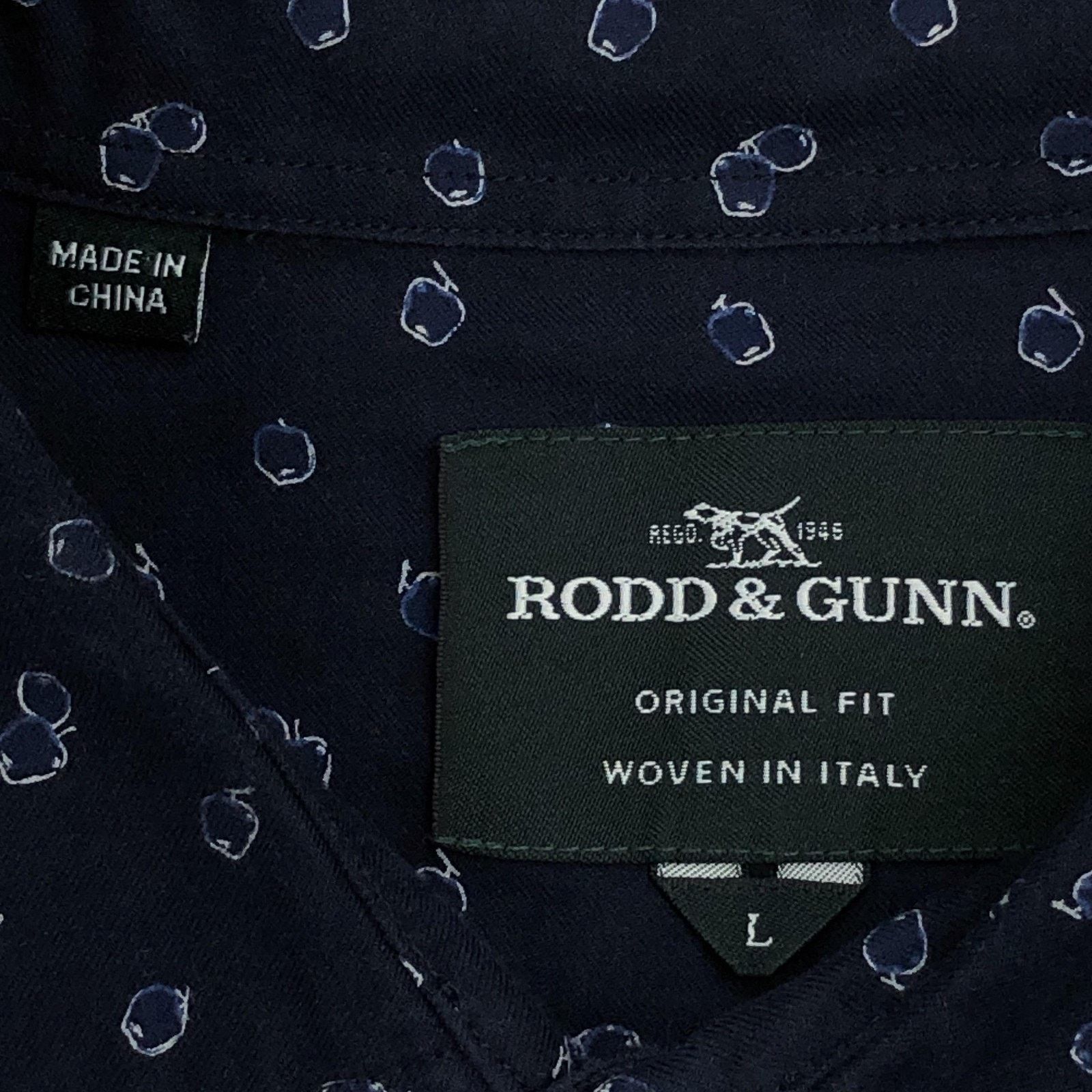 Rodd & Gunn Rodd & Gunn Shirt Navy Blue Original Fit Pattern Cotton Size US L / EU 52-54 / 3 - 15 Thumbnail