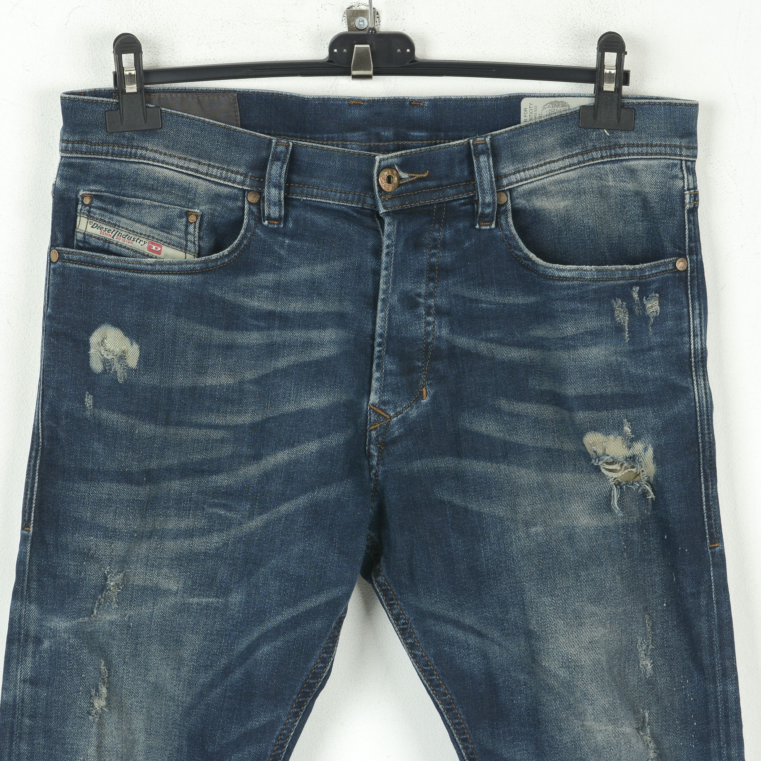 Diesel Tepphar W30 L32 Slim Fit Carrot Jeans Denim Distressed Pants Size US 30 / EU 46 - 2 Thumbnail