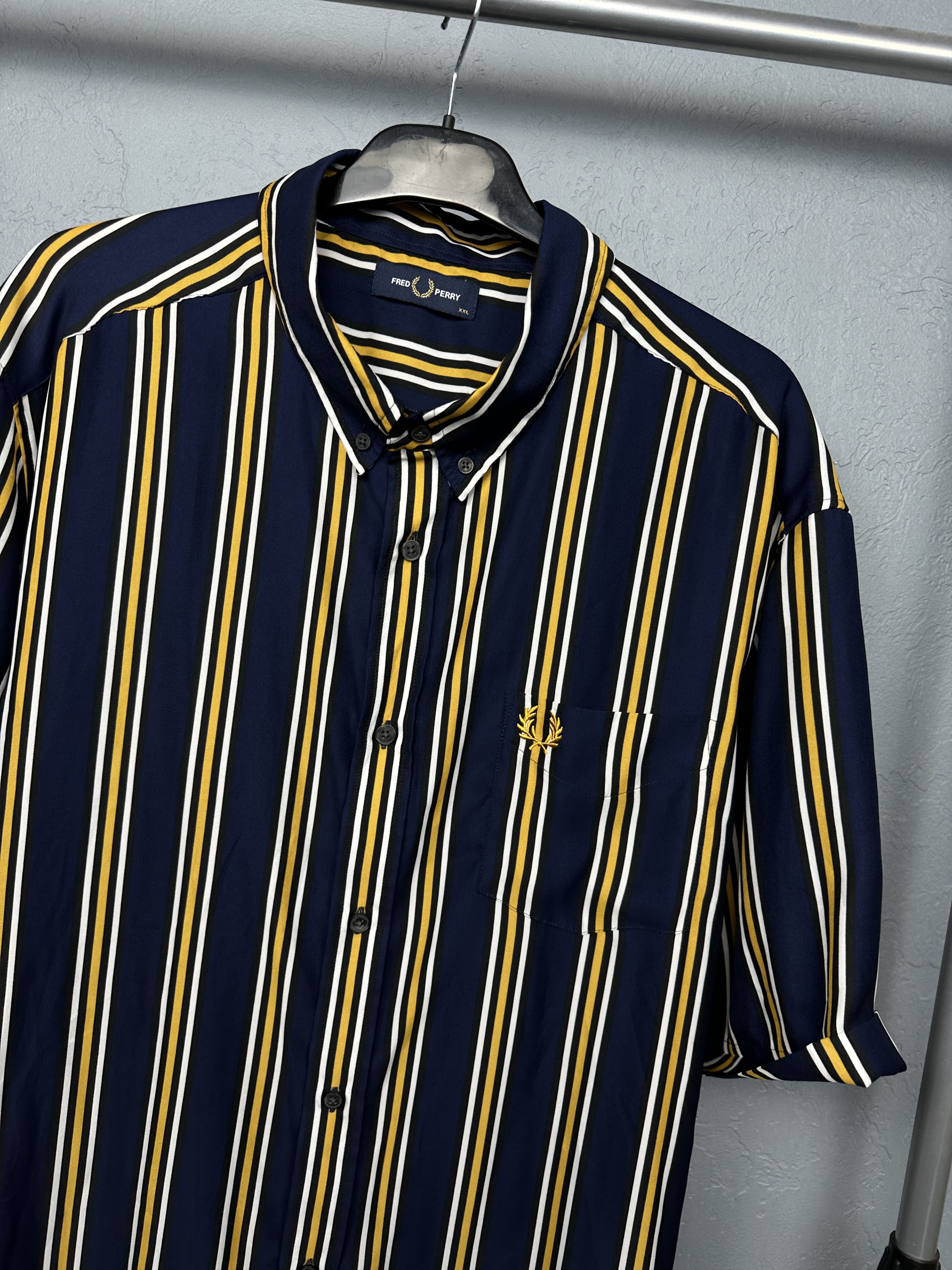 Fred Perry Fred Perry Mens Short Sleeve Striped Shirt Size US XL / EU 56 / 4 - 2 Thumbnail
