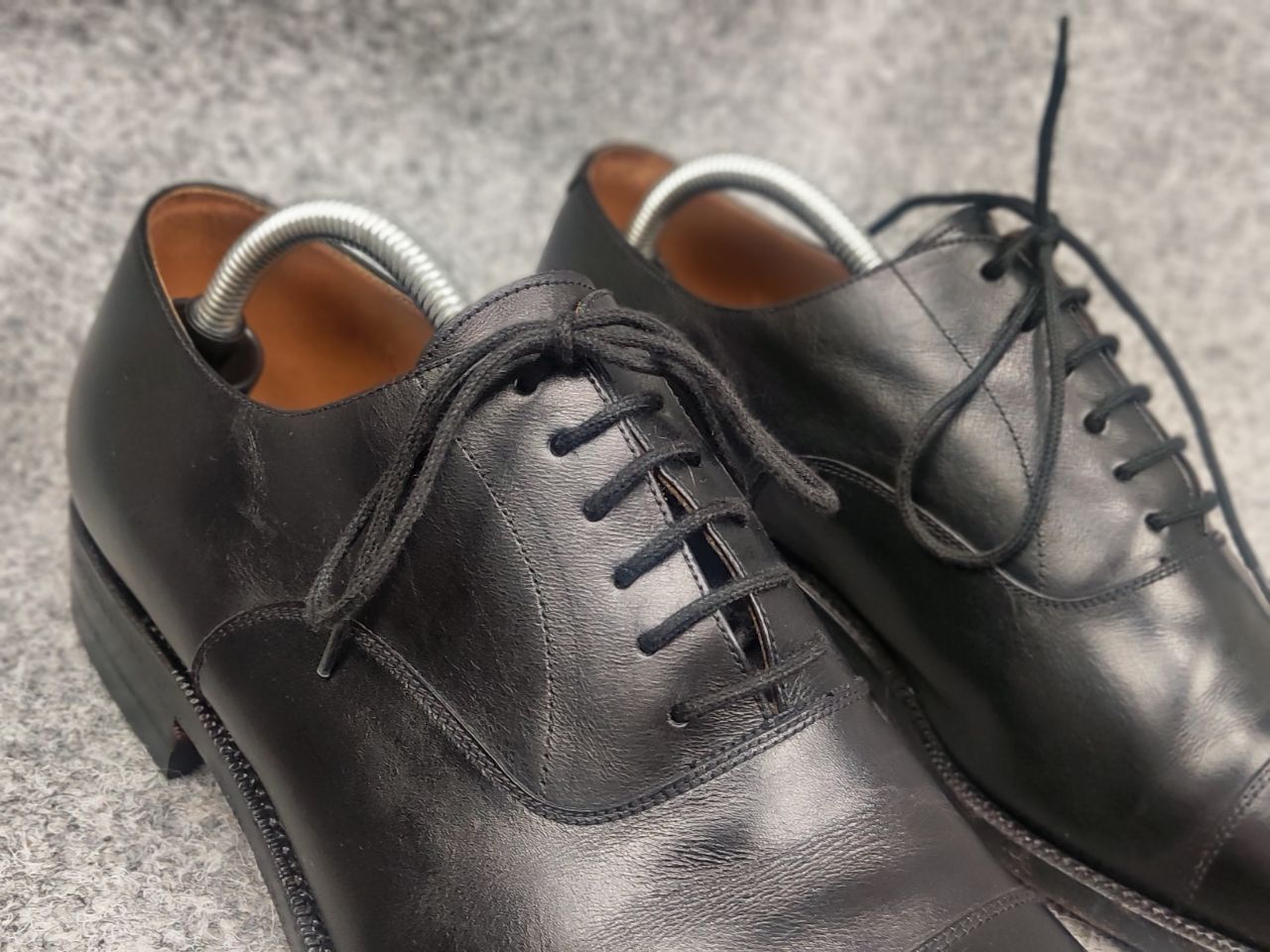 Carmina Carmina Albaladejo Black Calf Leather Cap Toe Oxford shoes Size US 10.5 / EU 43-44 - 14 Thumbnail