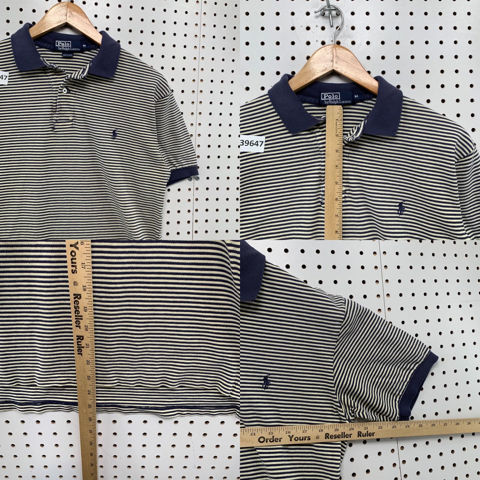Polo Ralph Lauren VINTAGE Polo Ralph Lauren Collared Shirt Mens Medium Blue White Striped Preppy 20x25.5 Size US M / EU 48-50 / 2 - 8 Thumbnail