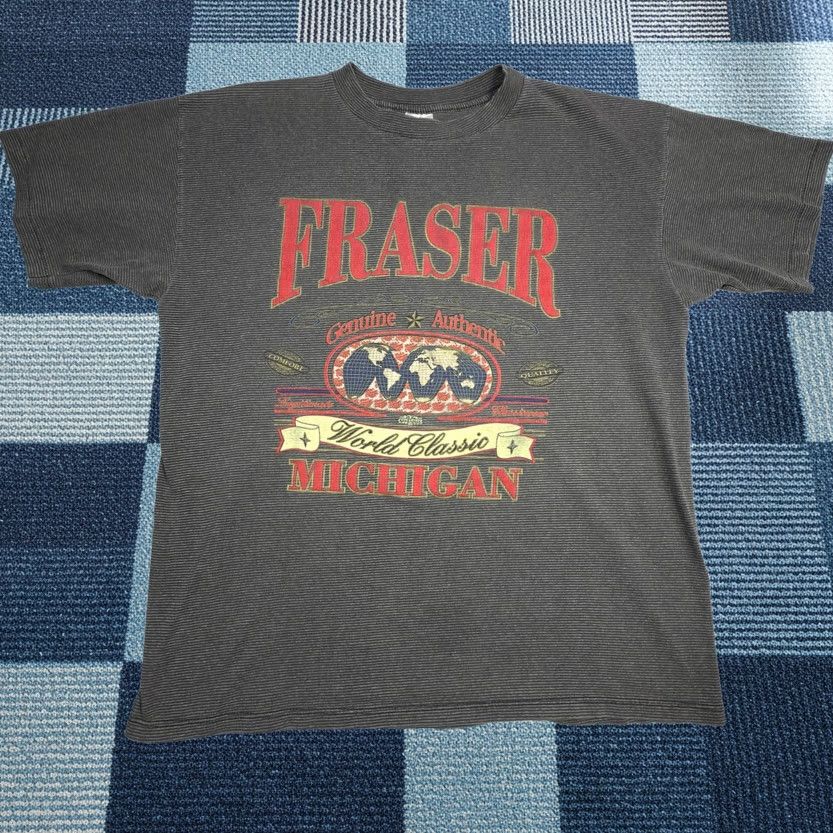 Vintage VINTAGE Fraser Shirt Mens XL Gray Michigan Graphic World Classic Miller USA 90s Size US XL / EU 56 / 4 - 1 Thumbnail