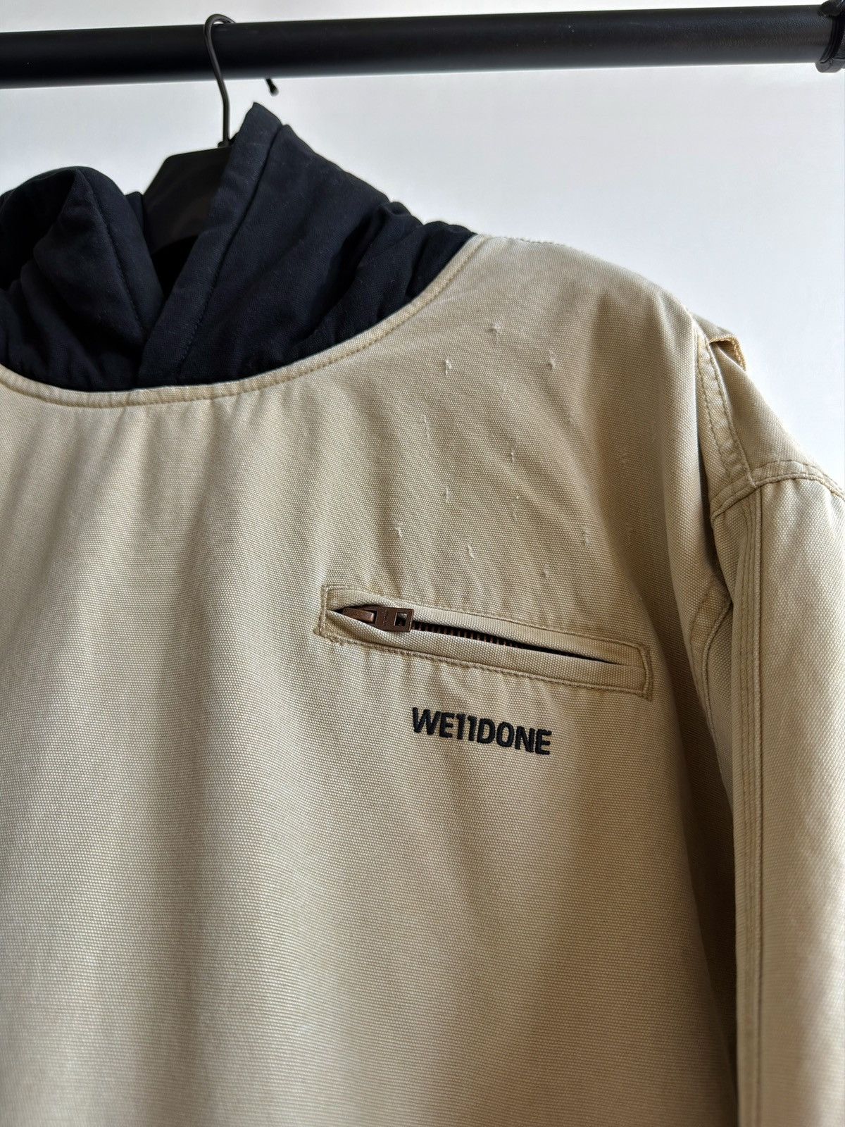 WE11DONE WE11DONE Canvas Detroit Canvas Hooded Bomber Jacket Size US M / EU 48-50 / 2 - 2 Thumbnail