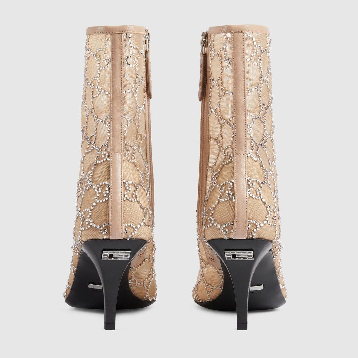 Gucci o1s1wg110225 Women's GG Mid Heel Boots in Rose Beige Size US 5.5 / IT 35.5 - 5 Thumbnail