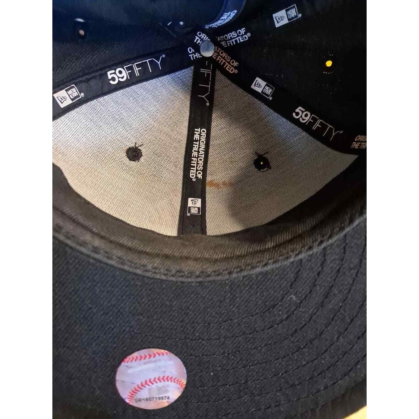 New Era New Era NY Yankees Black 59Fifty‎ Fitted Hat Size 7 1/4 Size ONE SIZE - 5 Thumbnail