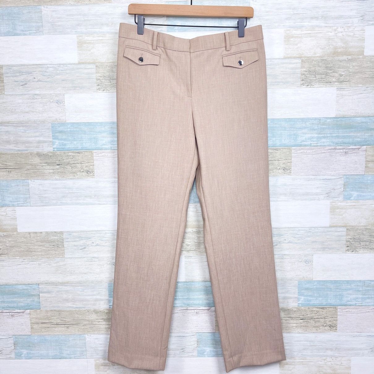 Ann Taylor Ann Taylor The Straight Pants Brown Mid Rise Career Womens 8 Size 30" / US 8 / IT 44 - 1 Thumbnail