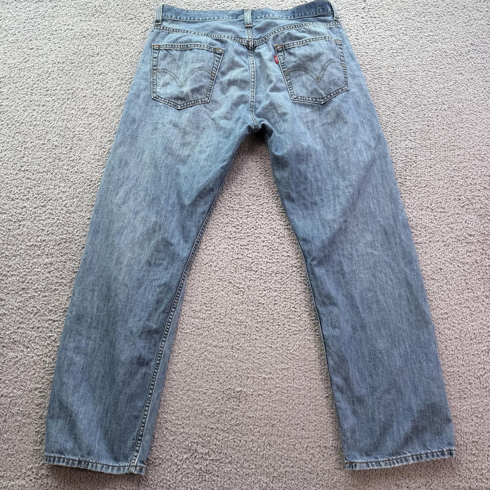 Levi's Levis 505 Regular Fit Jeans Mens 36x30 Light Wash Denim Size US 36 / EU 52 - 2 Thumbnail