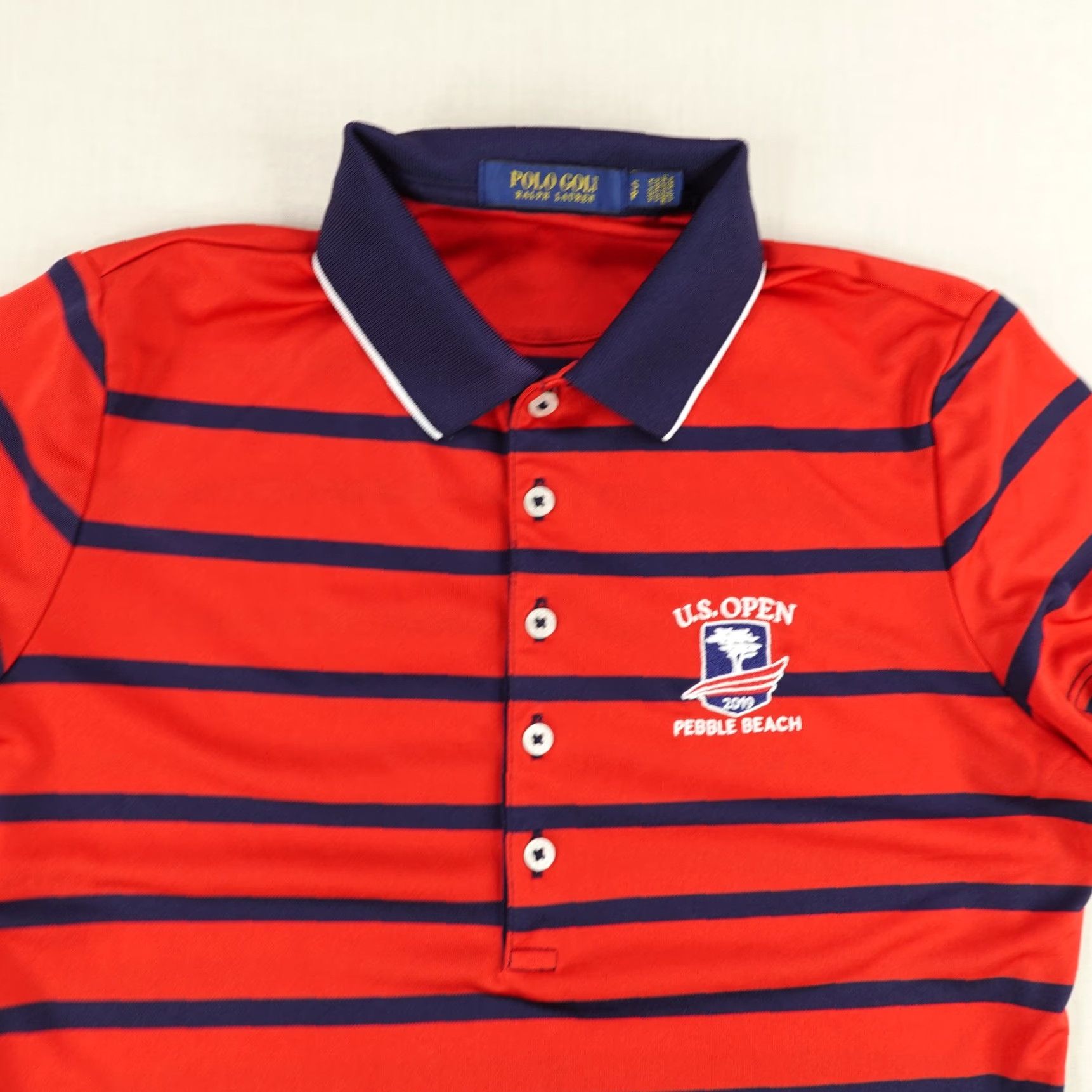 Ralph Lauren Ralph Lauren Polo Shirt Womens Small Red Stripes Golf USGA Pebble Beach Top Shirt Womens Small Red Stripes Golf USGA Pebble Beach Top Size S / US 4 / IT 40 - 2 Thumbnail