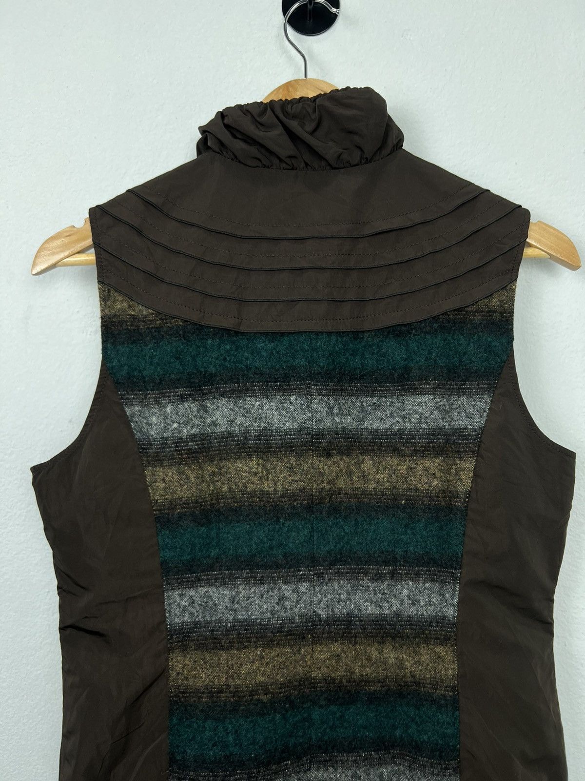 Kansai Yamamoto Kansai Bis Collection Mixed Media Striped Vest Size M / US 6-8 / IT 42-44 - 6 Thumbnail